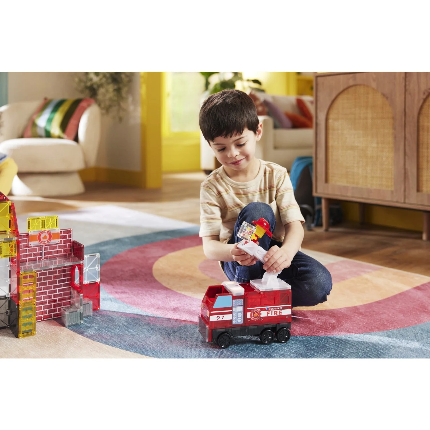 Magna-Tiles® Fire Station 50 Pcs - Image 5