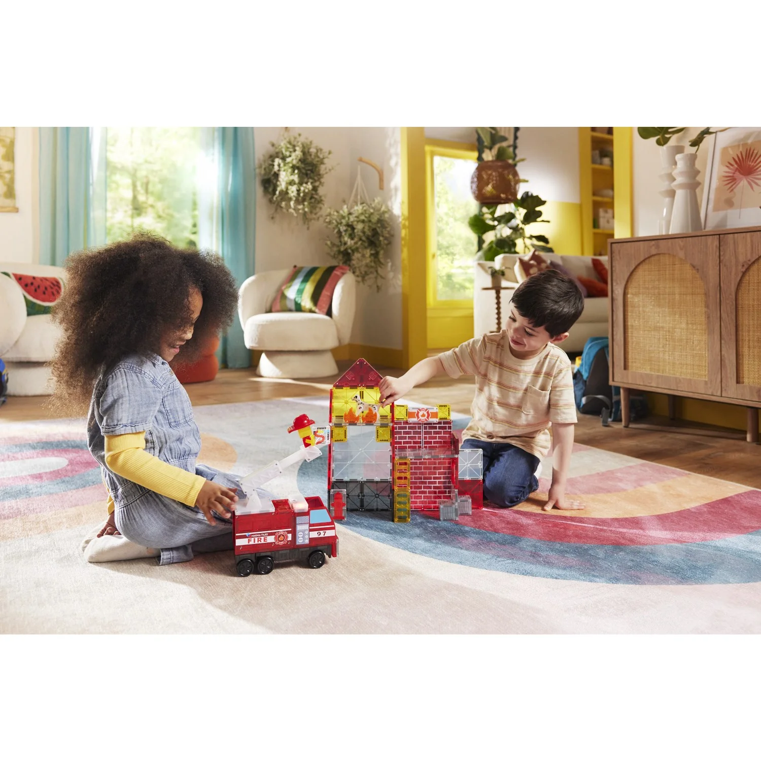 Magna-Tiles® Fire Station 50 Pcs - Image 6