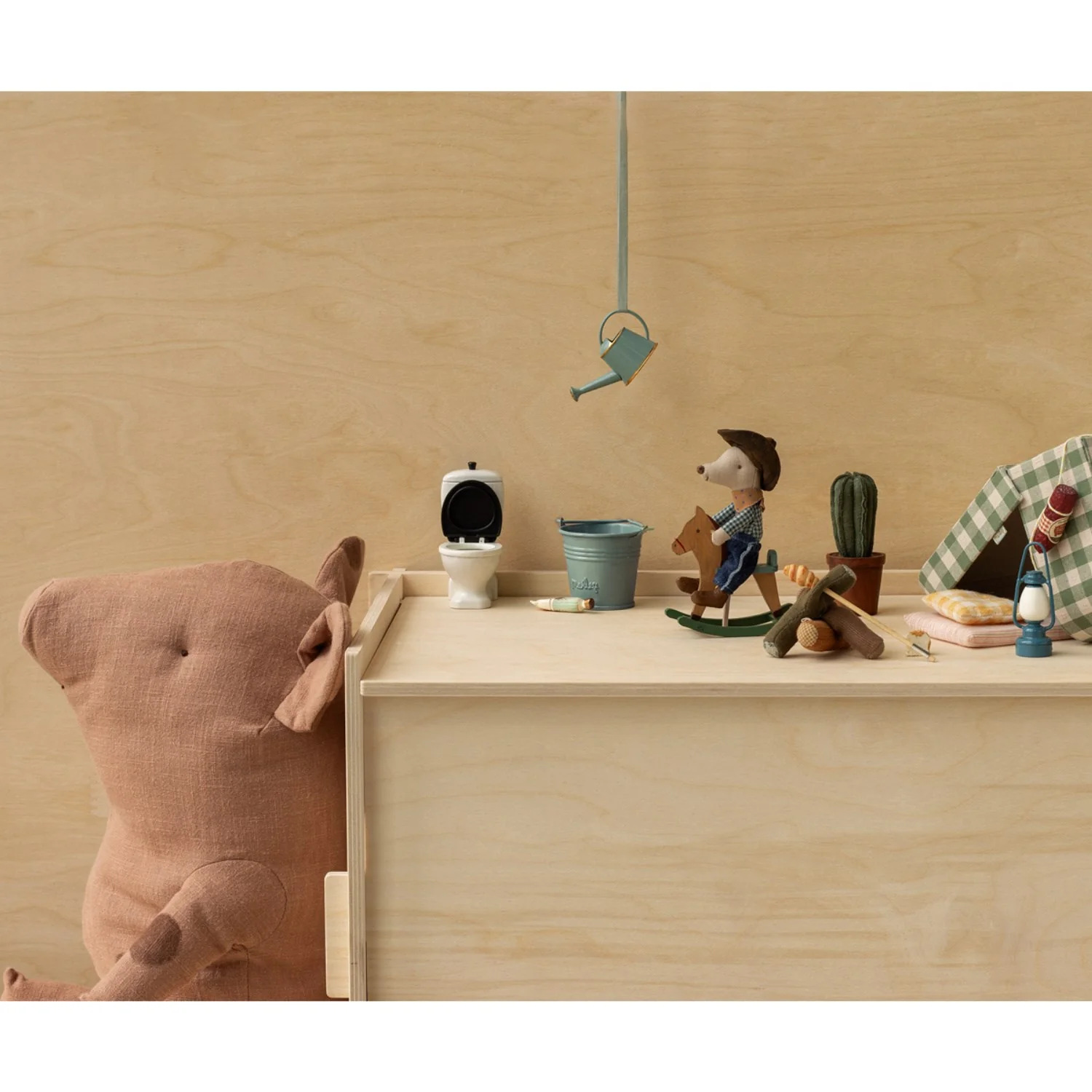 Maileg Cowboy Mouse On Rocking Horse, Little Brother - Image 2