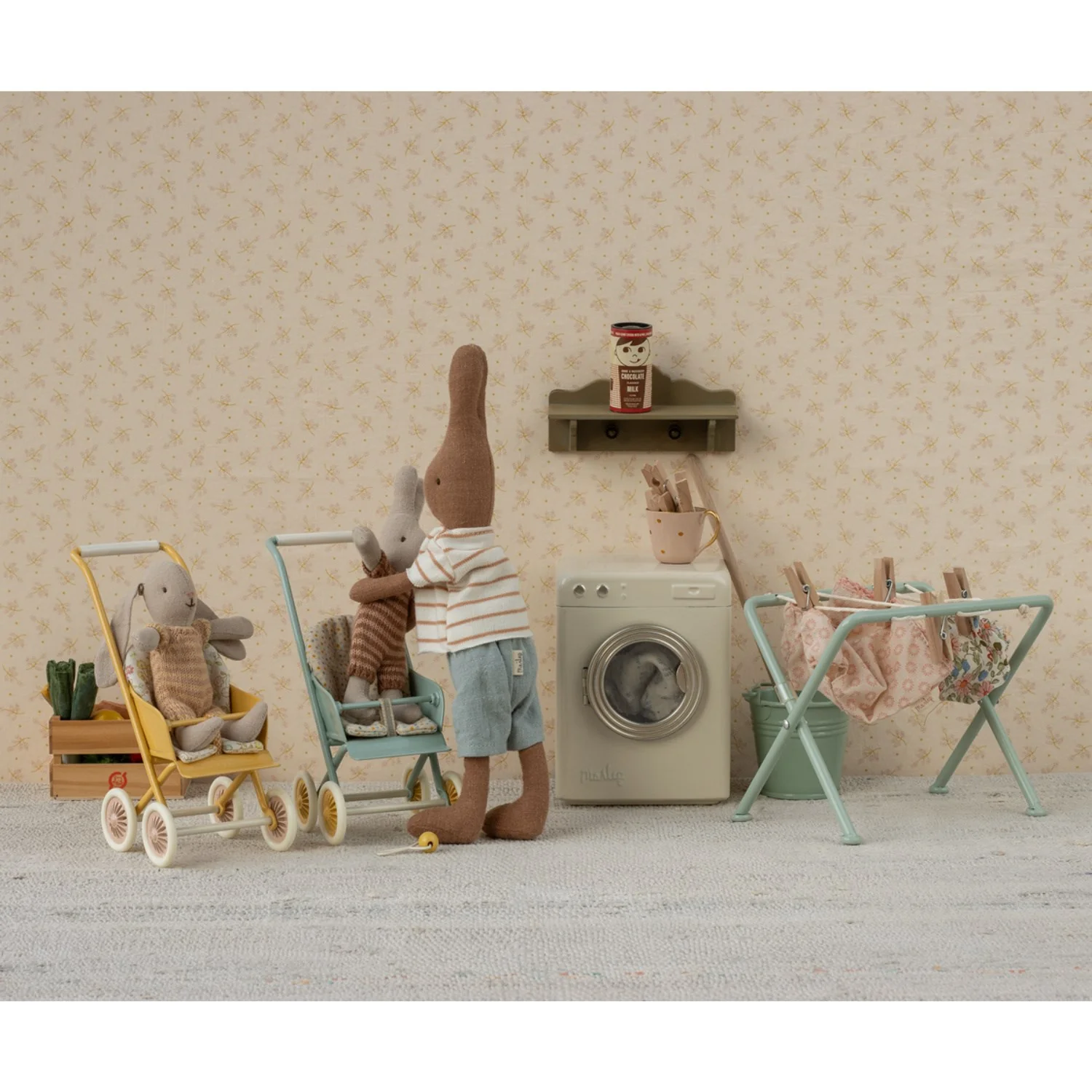 Maileg Stroller, Micro - Mint - Image 2