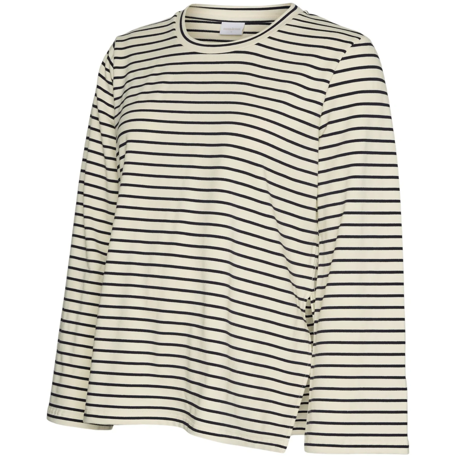 Mama;licious Birch Navy Blazer Mlamila Vita Ls Jrs Wide Sleeve Top 2F