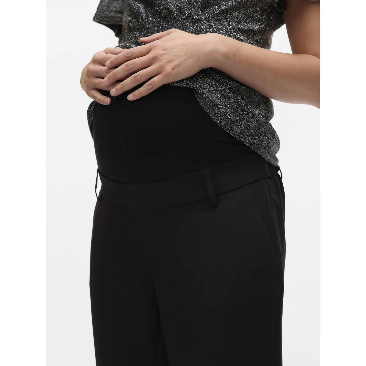Mama;licious Black Mlnewlora Wo Chino 7/8 Pants - Image 3