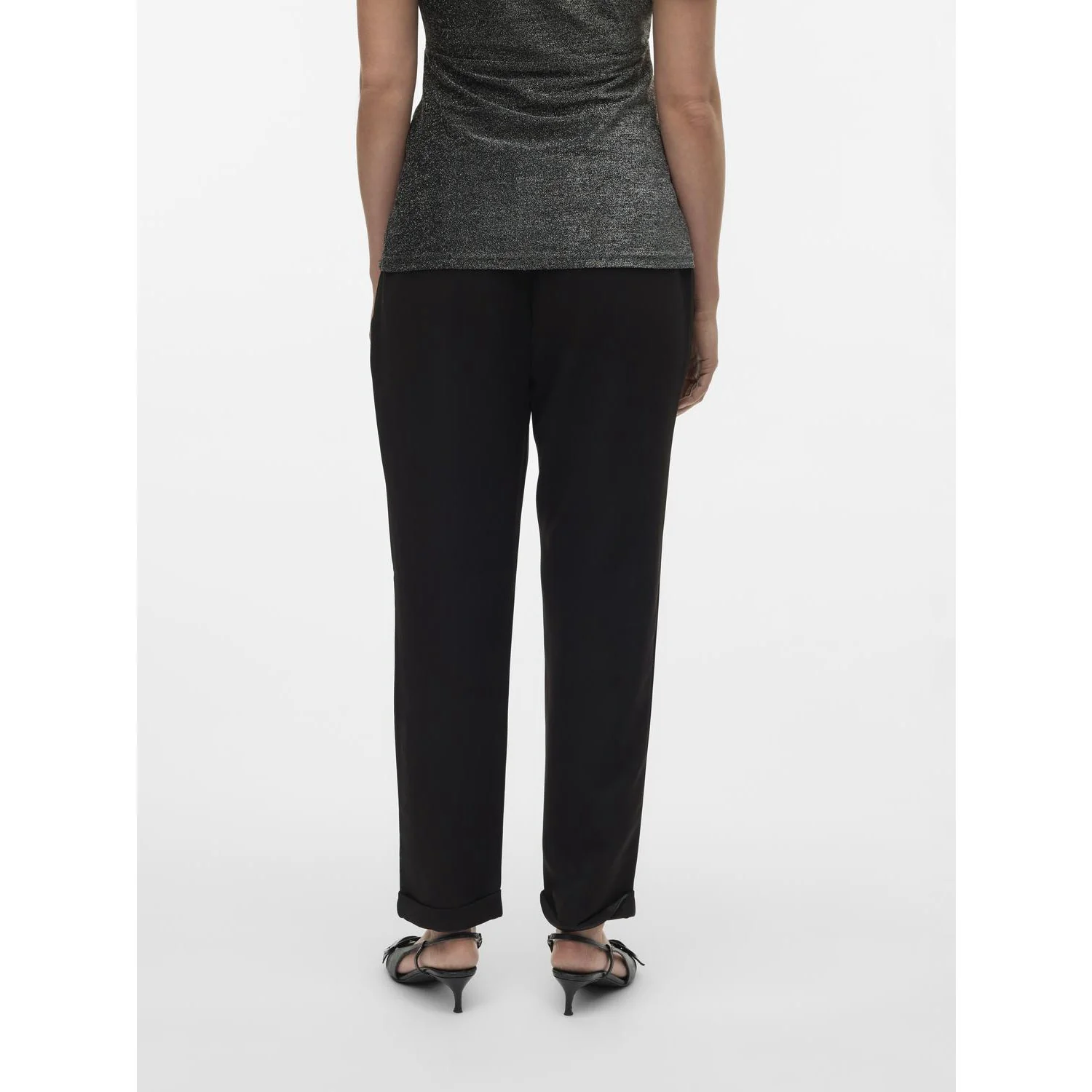 Mama;licious Black Mlnewlora Wo Chino 7/8 Pants - Image 4