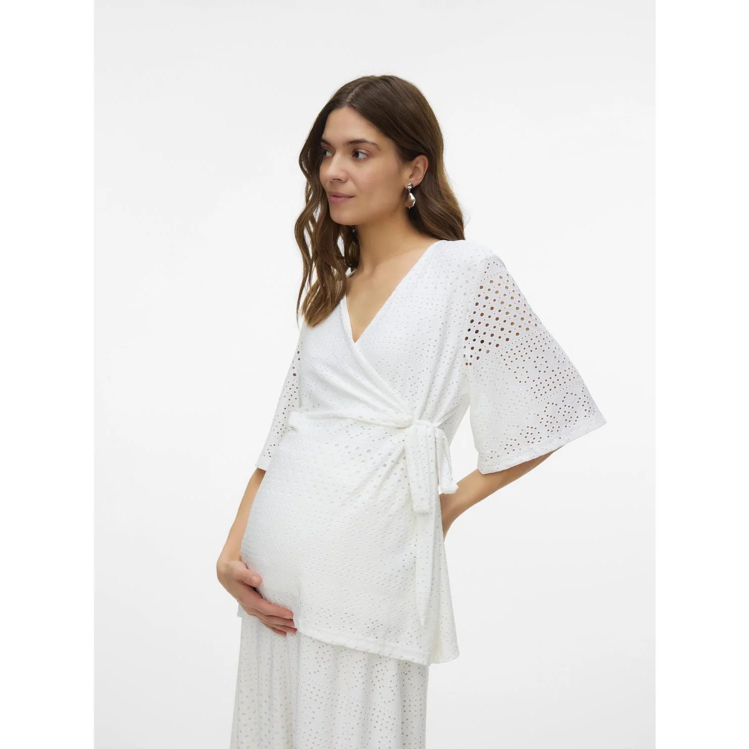 Mama;licious Snow White Mlangia Tess 24 Jrs Wrap Top 2F - Image 2