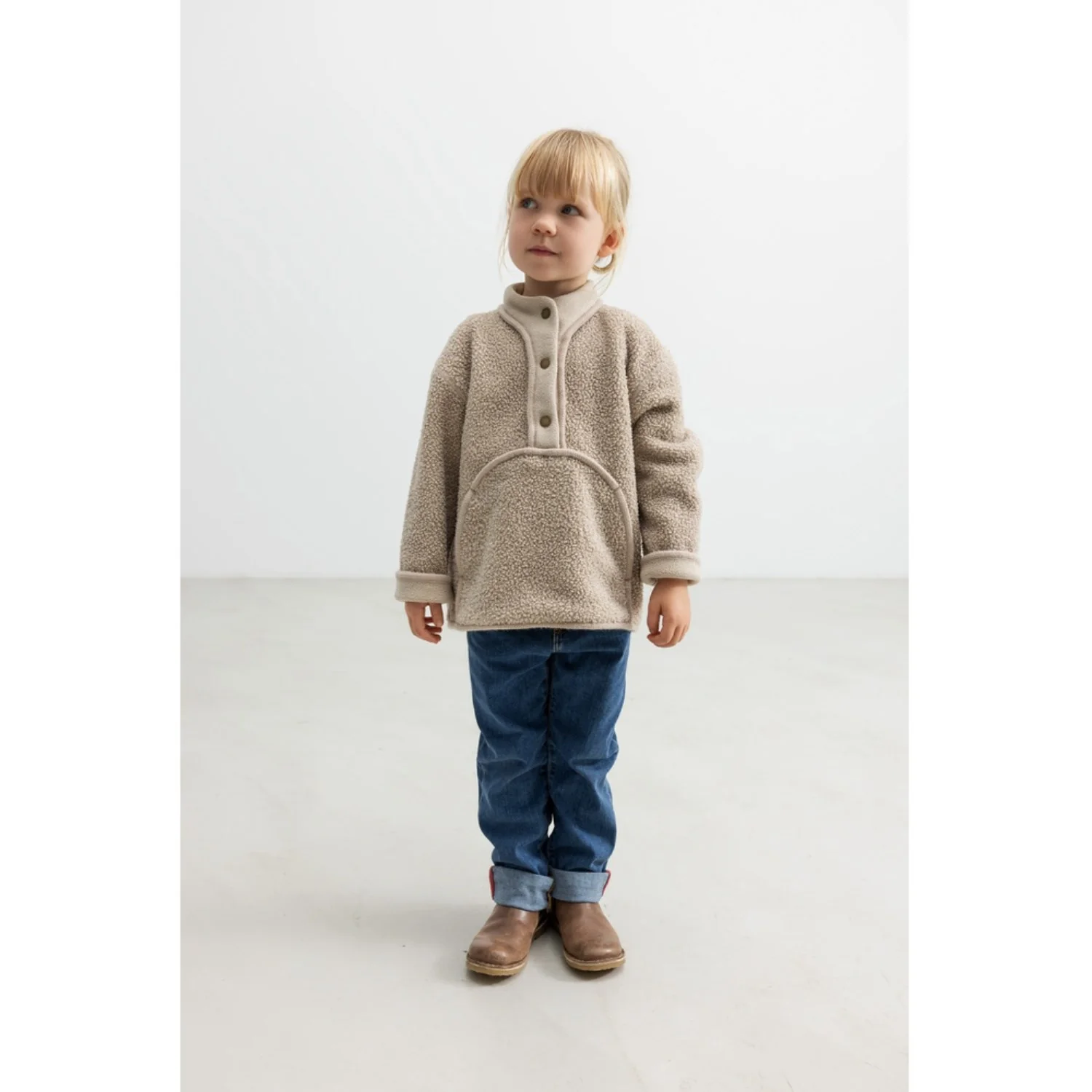 MarMar Bonded Teddy Oyster Grey Joy Anorak - Image 2