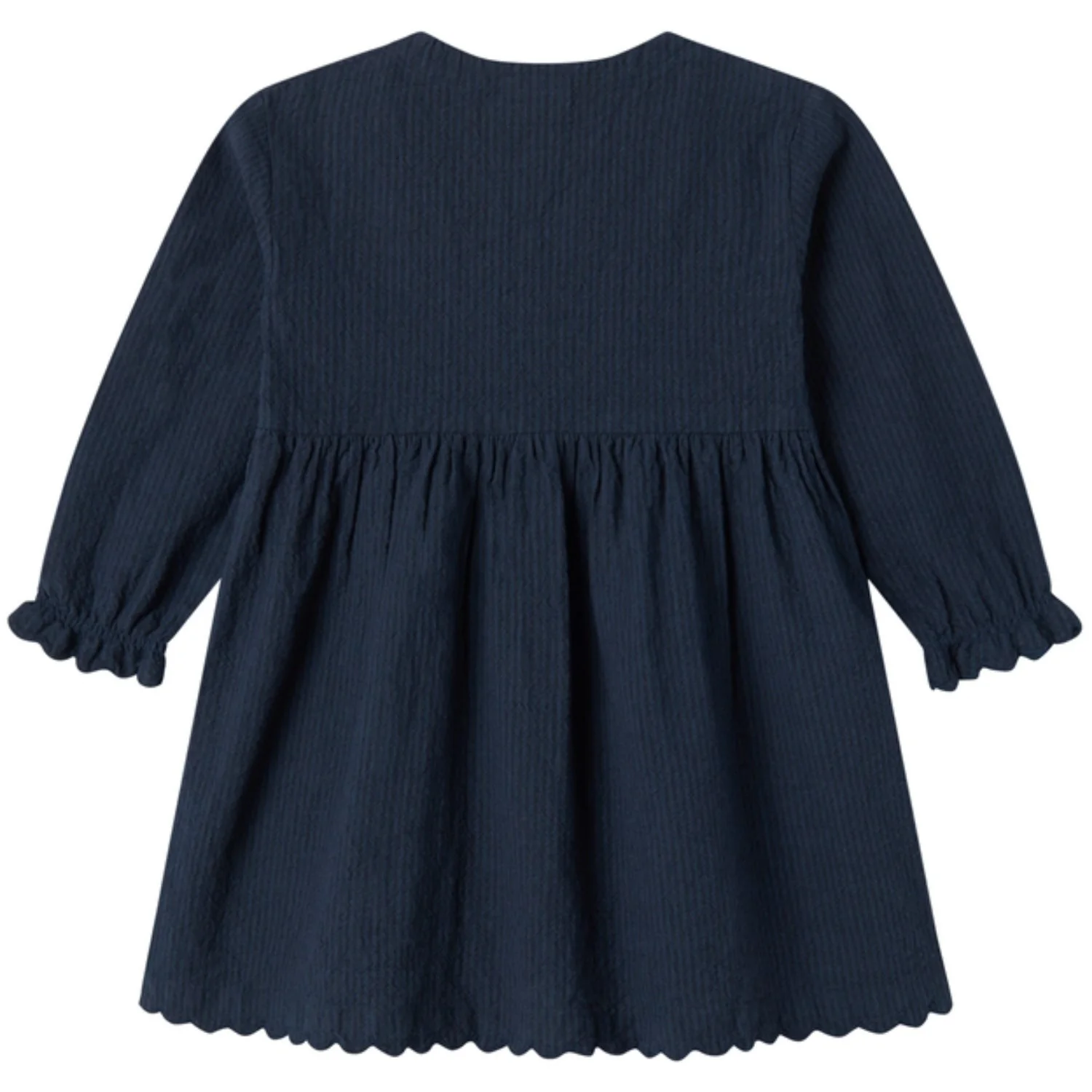 MarMar Chambray Dark Blue Stripe Dagmara Scallop Dress - Image 5