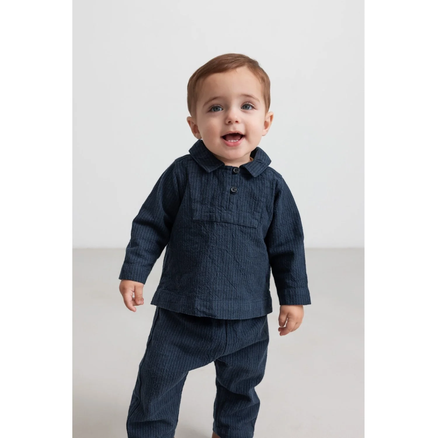 MarMar Chambray Dark Blue Stripe Tovas Blouse - Image 2