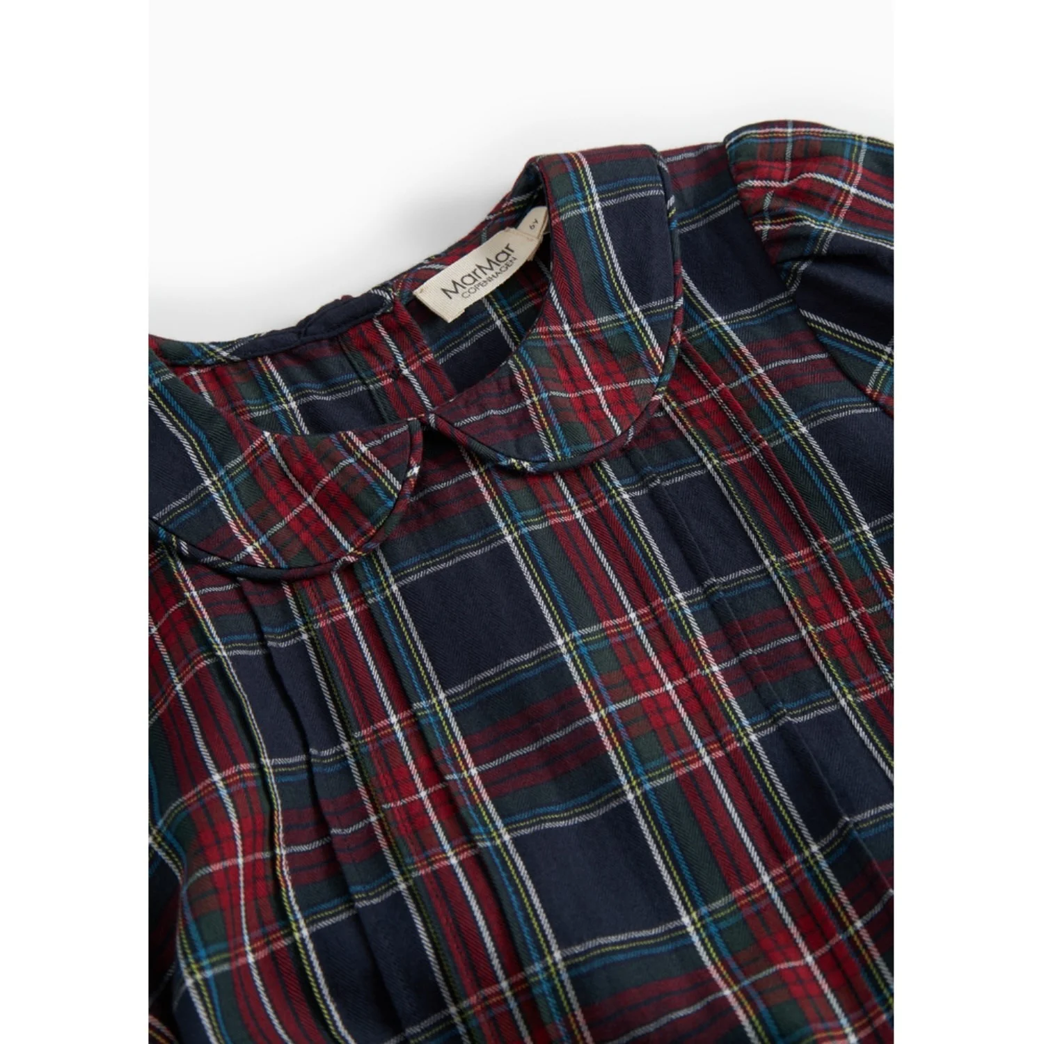MarMar Check Pilot Navy Check Delice Dress - Image 4
