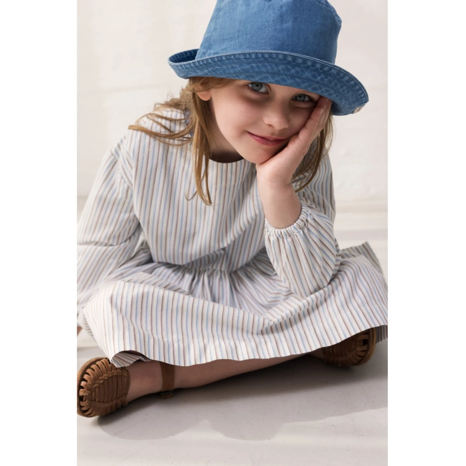 MarMar Cotton Blue Iris Stripe Dagmary Dress - Image 2