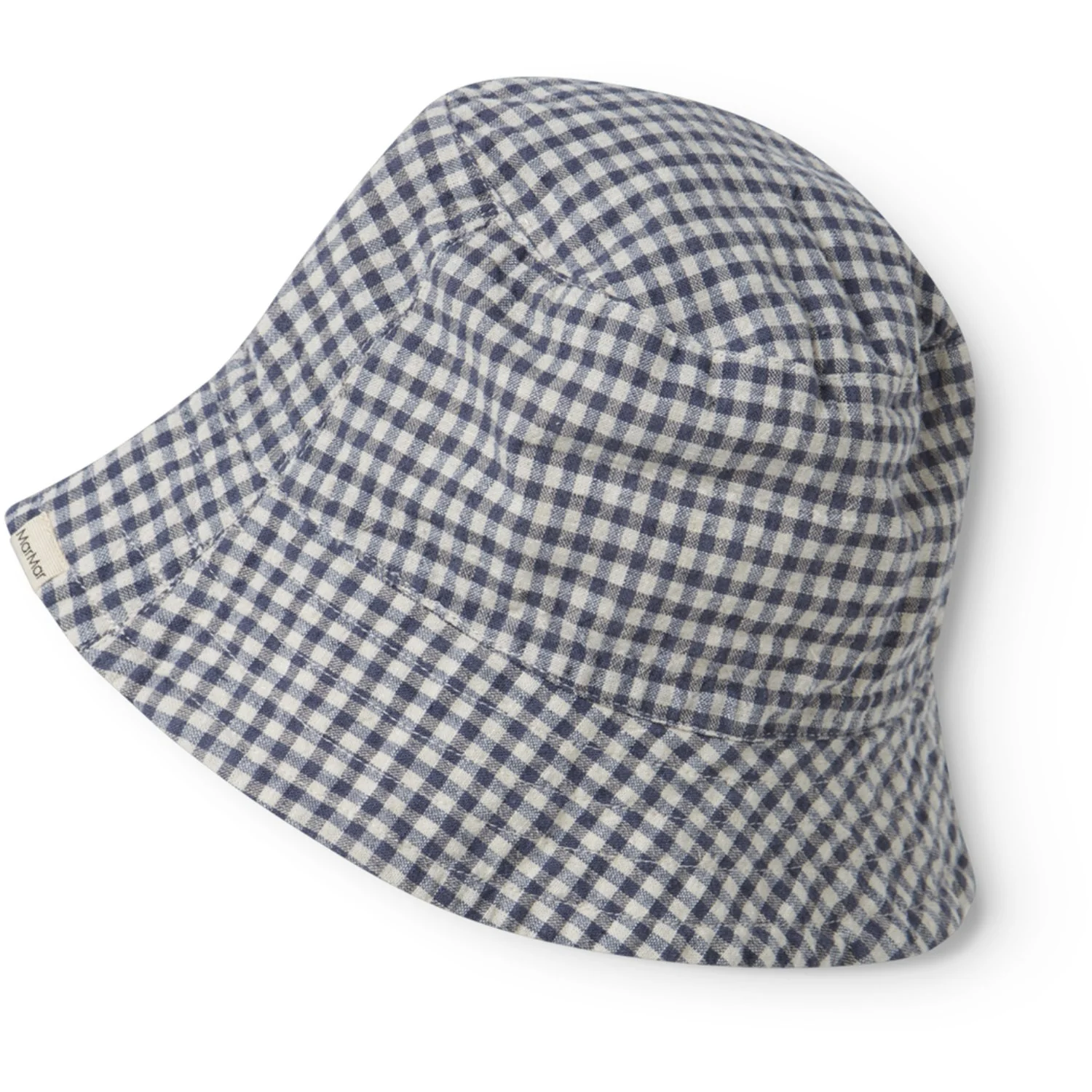 MarMar Cotton Linen Marine Check Arida Hat - Image 6