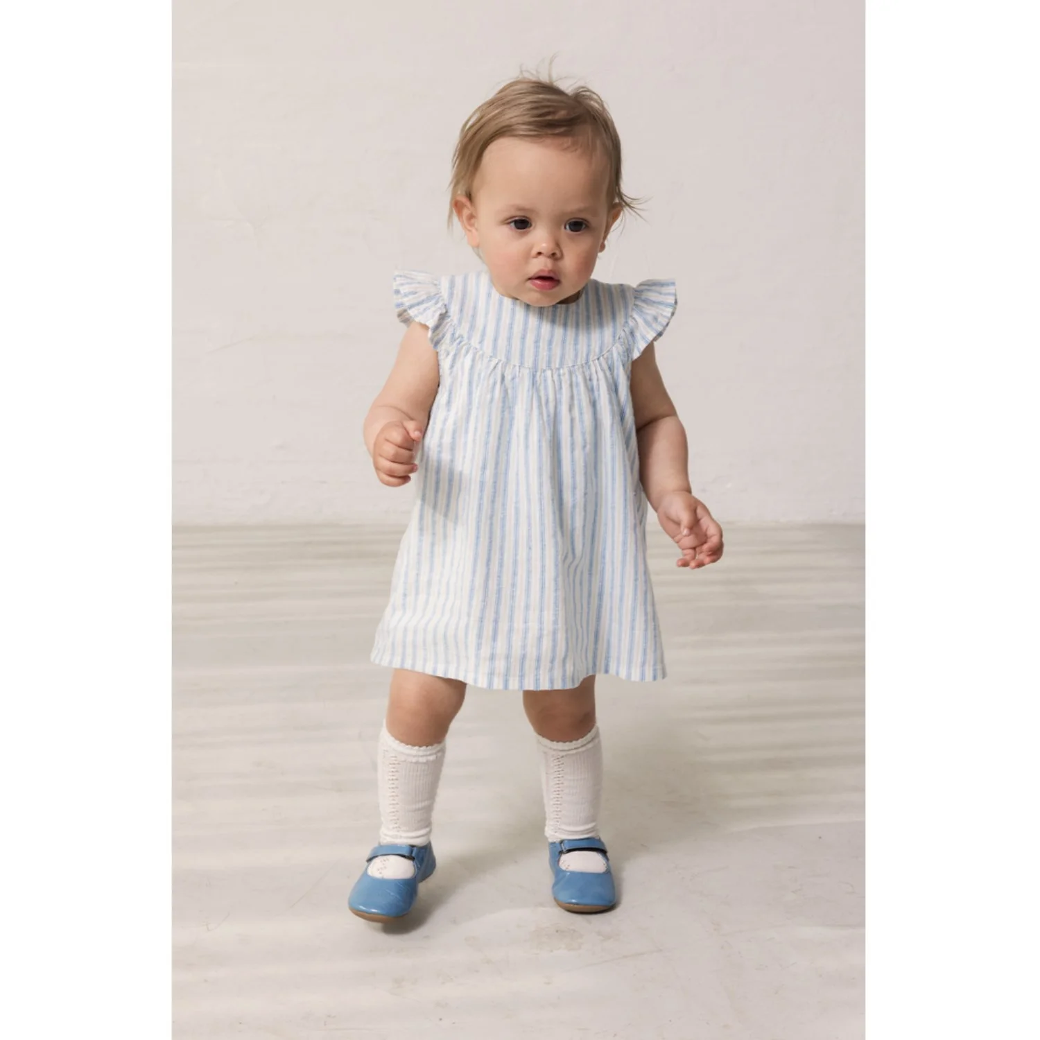 MarMar Cotton Linen Surf Blue Stripe Dhana B Dress - Image 2