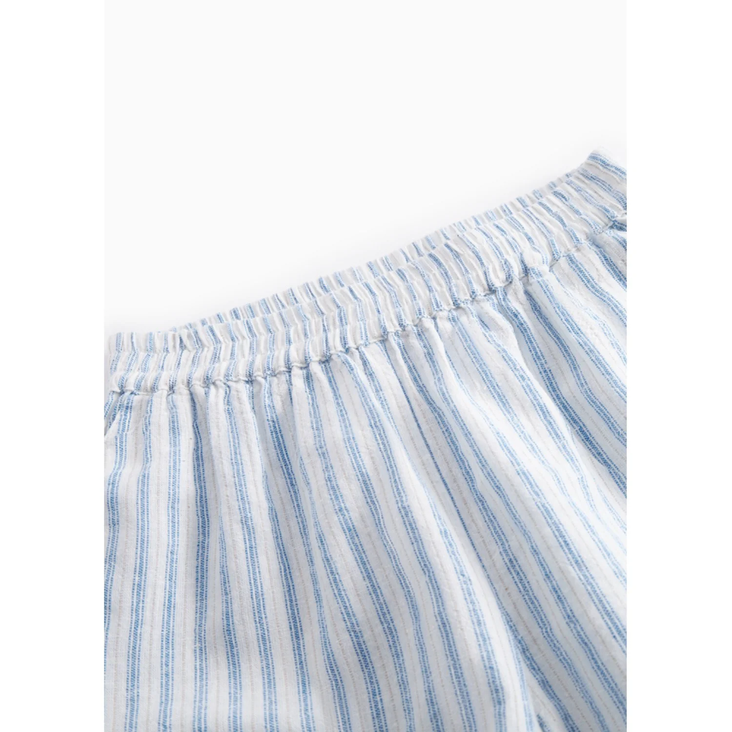 MarMar Cotton Linen Surf Blue Stripe Pinon Shorts - Image 3