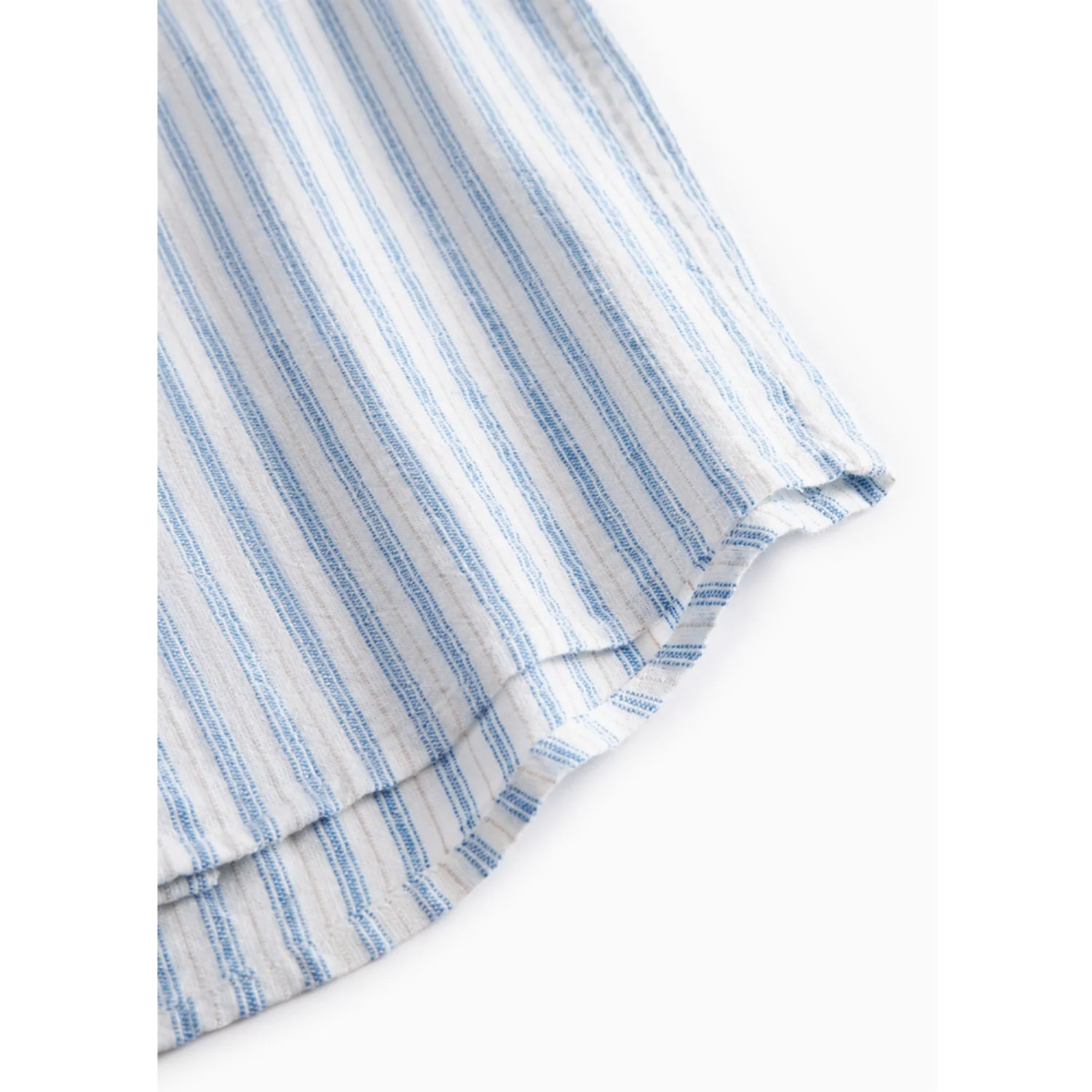 MarMar Cotton Linen Surf Blue Stripe Tage Shirt - Image 4