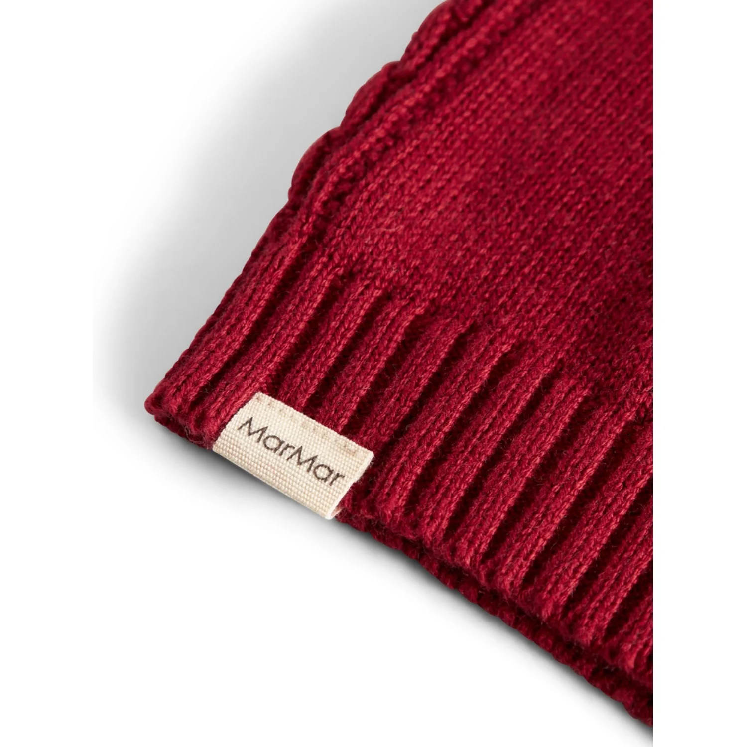 MarMar Cotton Rayon Knit Cable Hibiscus Red Alfen Christmas Hat - Image 3