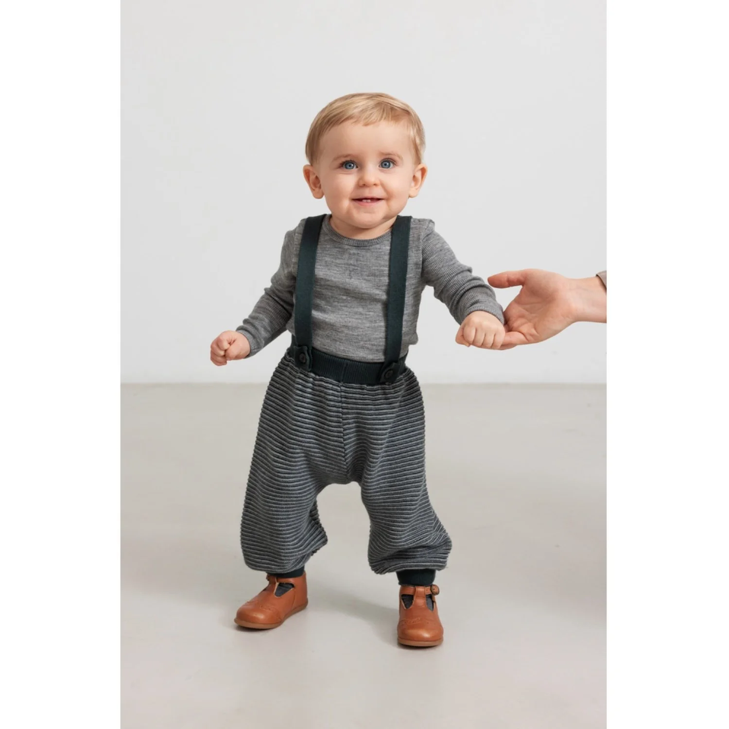 MarMar Cotton Rayon Knit Stripe Dark Leaf Stripe Perrin Pants - Image 2