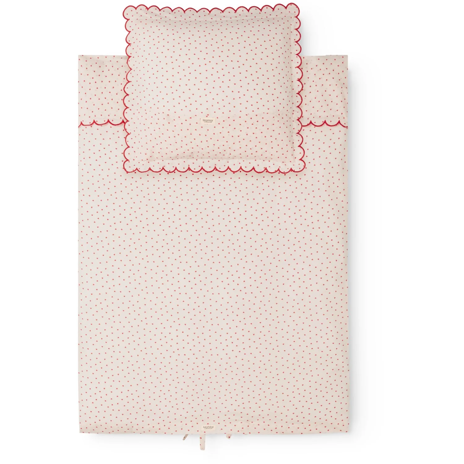 MarMar Crispy Poplin Acc Happy Hearts Bed Linen Scallop Baby - Image 5