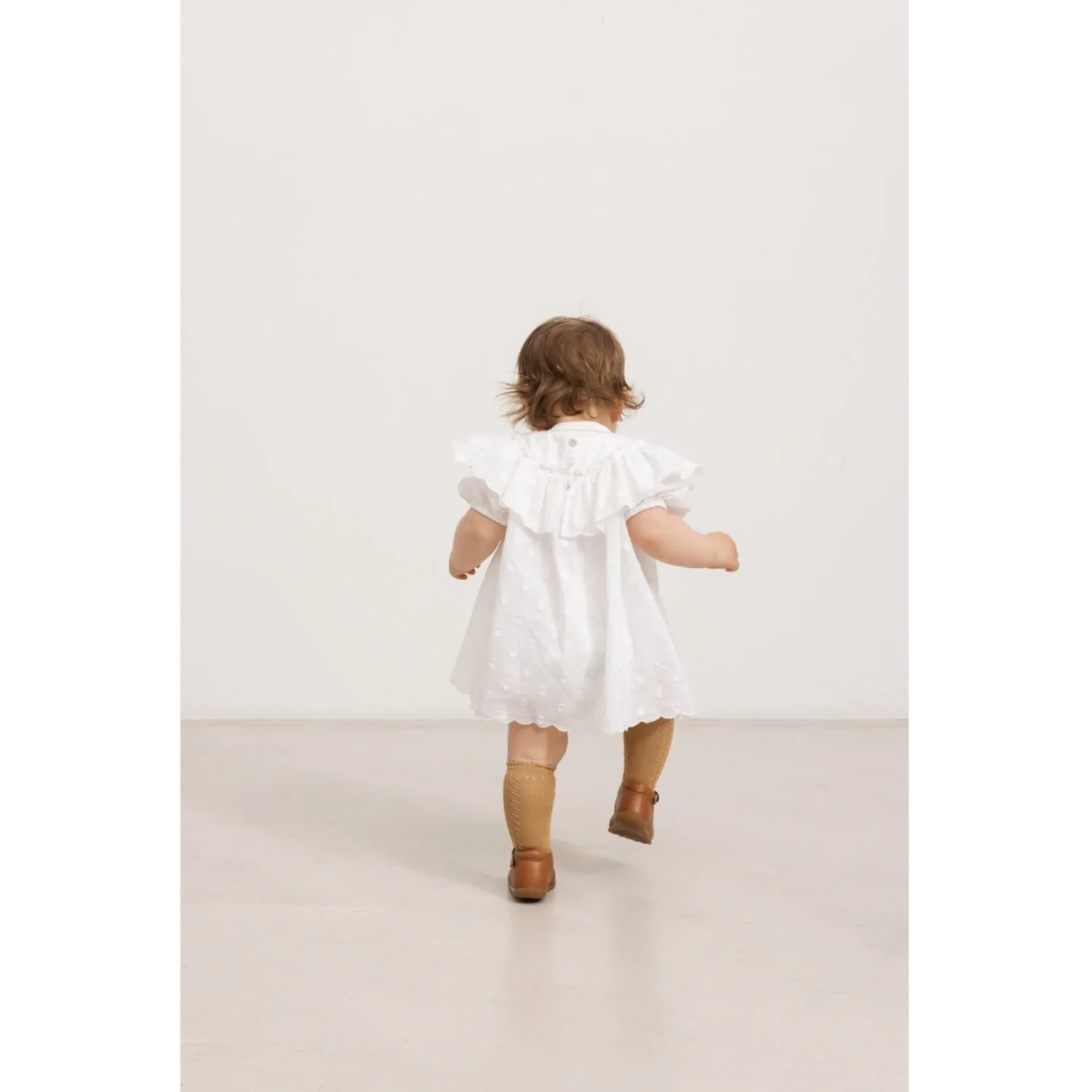MarMar Dobby Dots Gentle White Delsa B Dress - Image 3