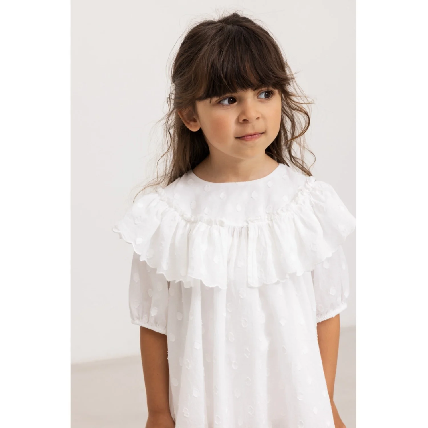 MarMar Dobby Dots Gentle White Delsa Dress - Image 3