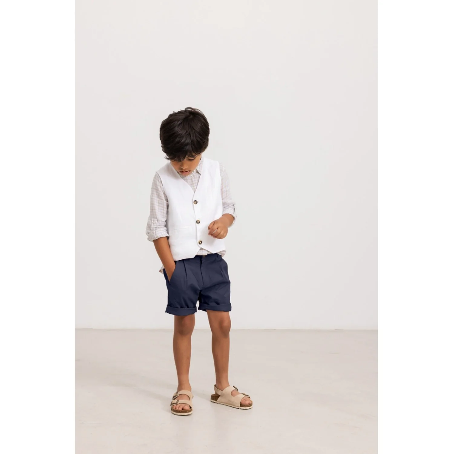 MarMar Fine Linen Summer Check Tommy Shirt - Image 4
