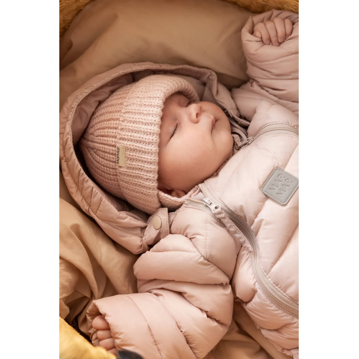 MarMar Heavy Knit Fisherman Cream Taupe Atlas Knit Hat - Image 3
