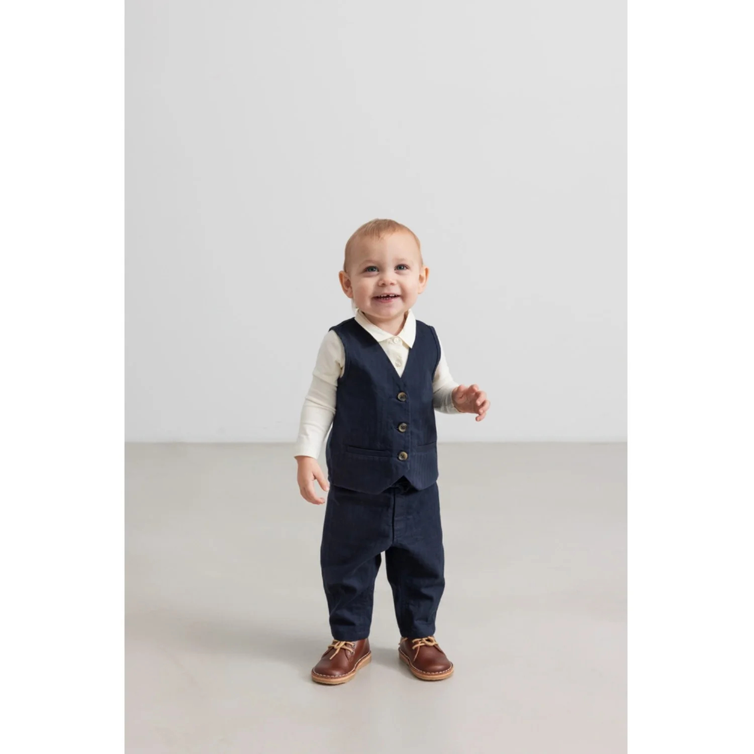 MarMar Herringbone Twill Pilot Navy Polle Pants - Image 2