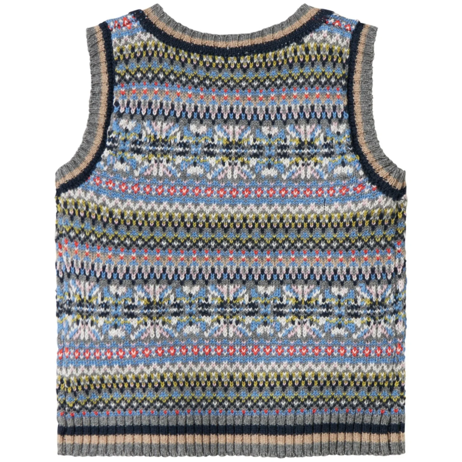 MarMar Light Cotton Wool Fair Isle Fair Isle Taj B Knitted Vest - Image 8