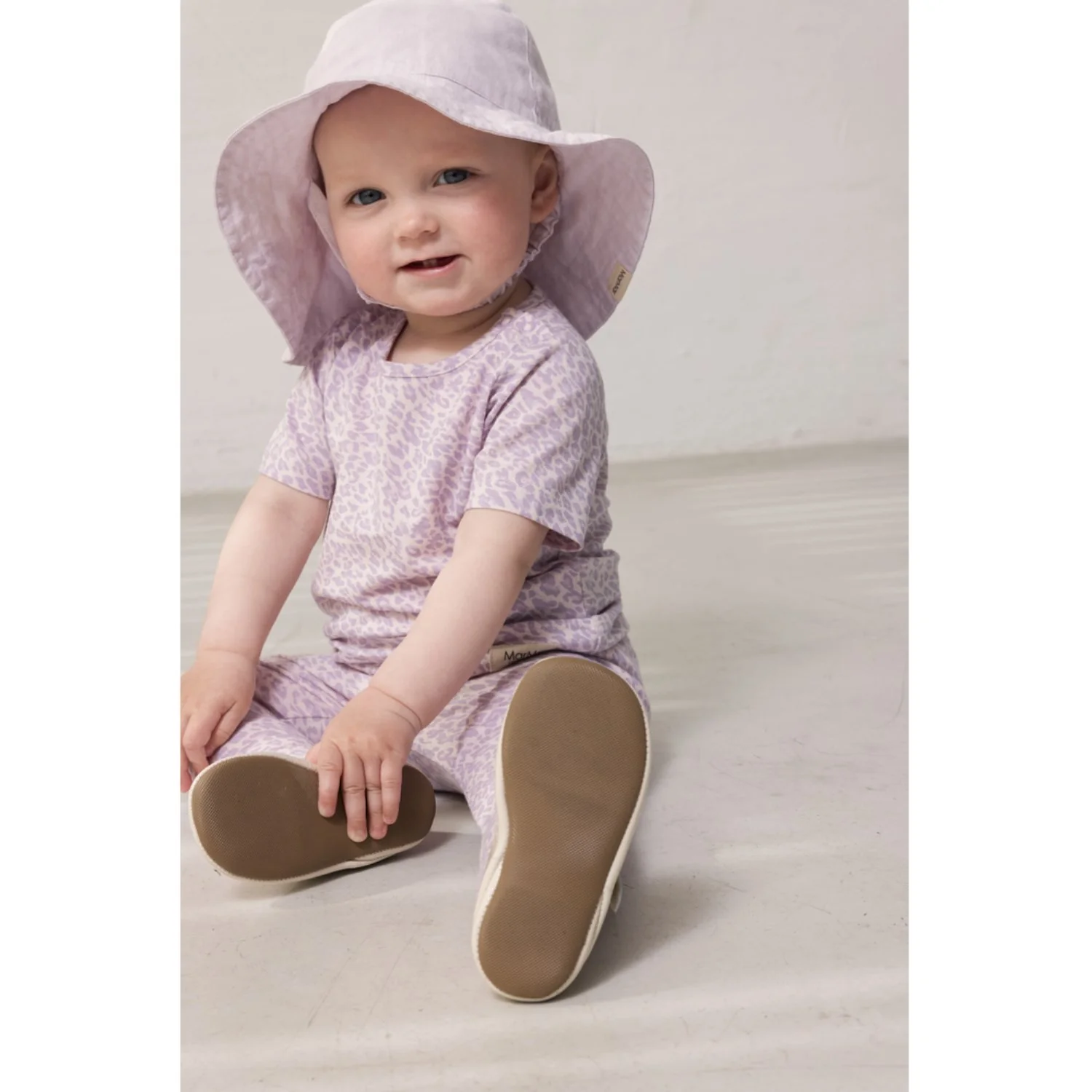 MarMar Linen Sweet Violet Alba Baby L Hat - Image 2