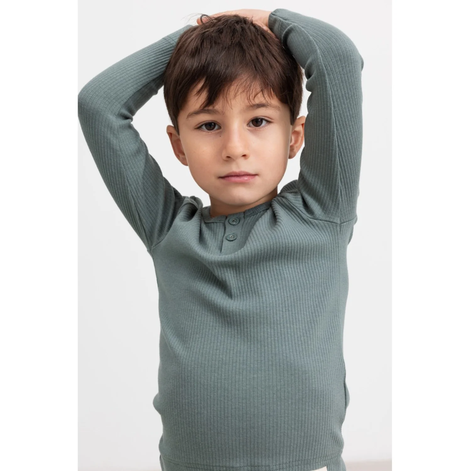 MarMar Modal Dusty Green Tee LS - Image 2