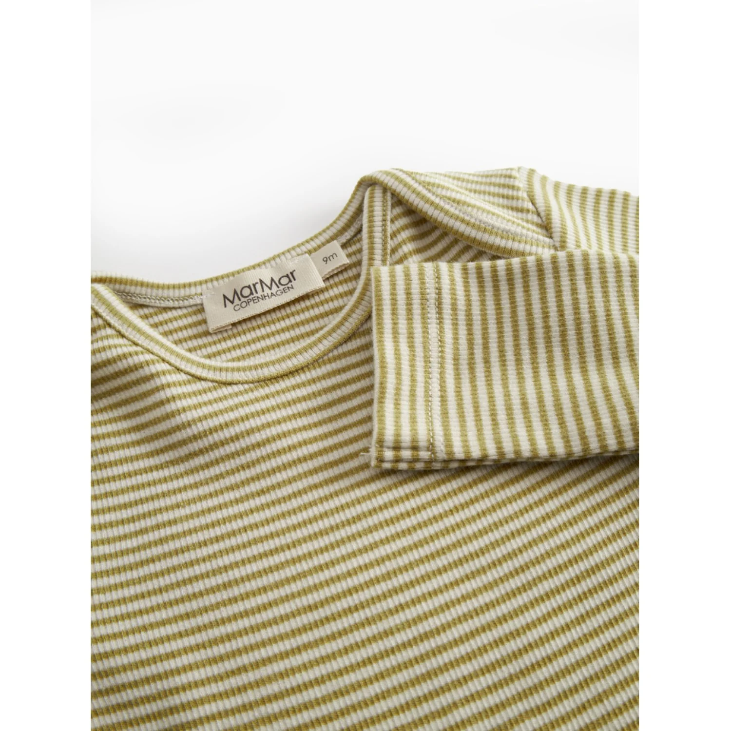 MarMar Modal Fine Rib Olive Stripe Ben Body - Image 3