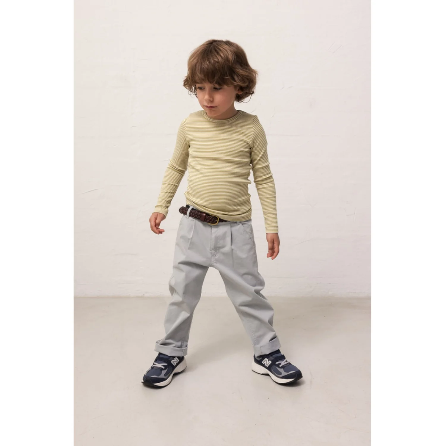 MarMar Modal Fine Rib Olive Stripe Tani T-shirt - Image 2