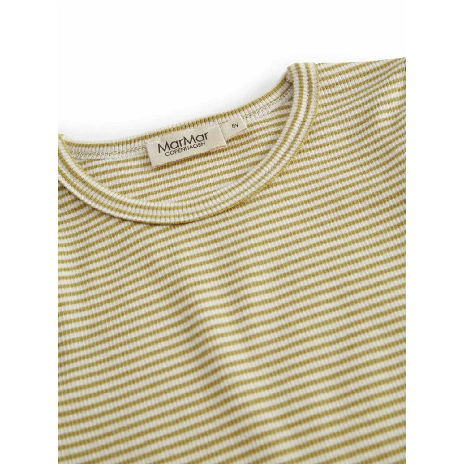 MarMar Modal Fine Rib Olive Stripe Tani T-shirt - Image 3