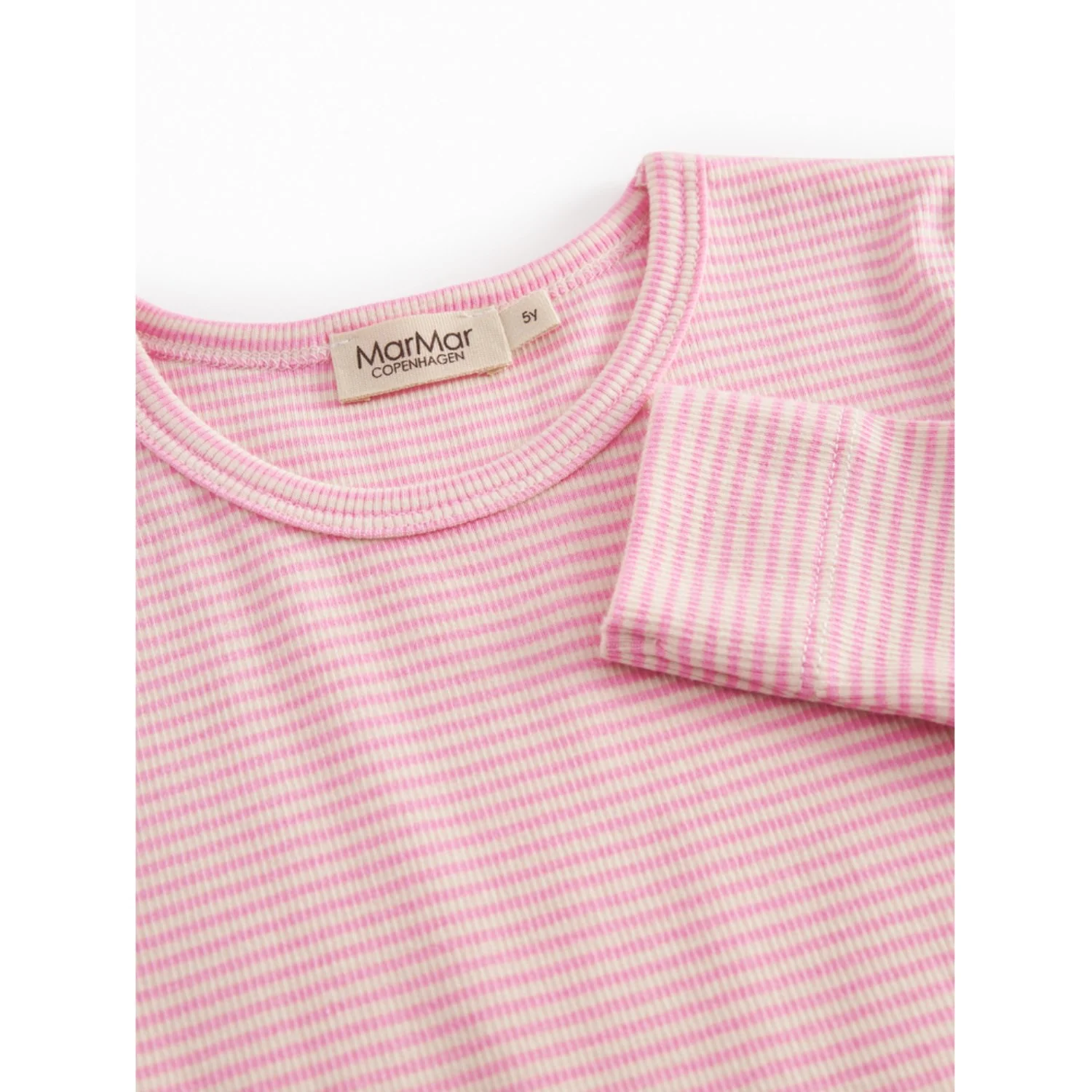 MarMar Modal Fine Rib Pink Stripe Diro Dress - Image 3