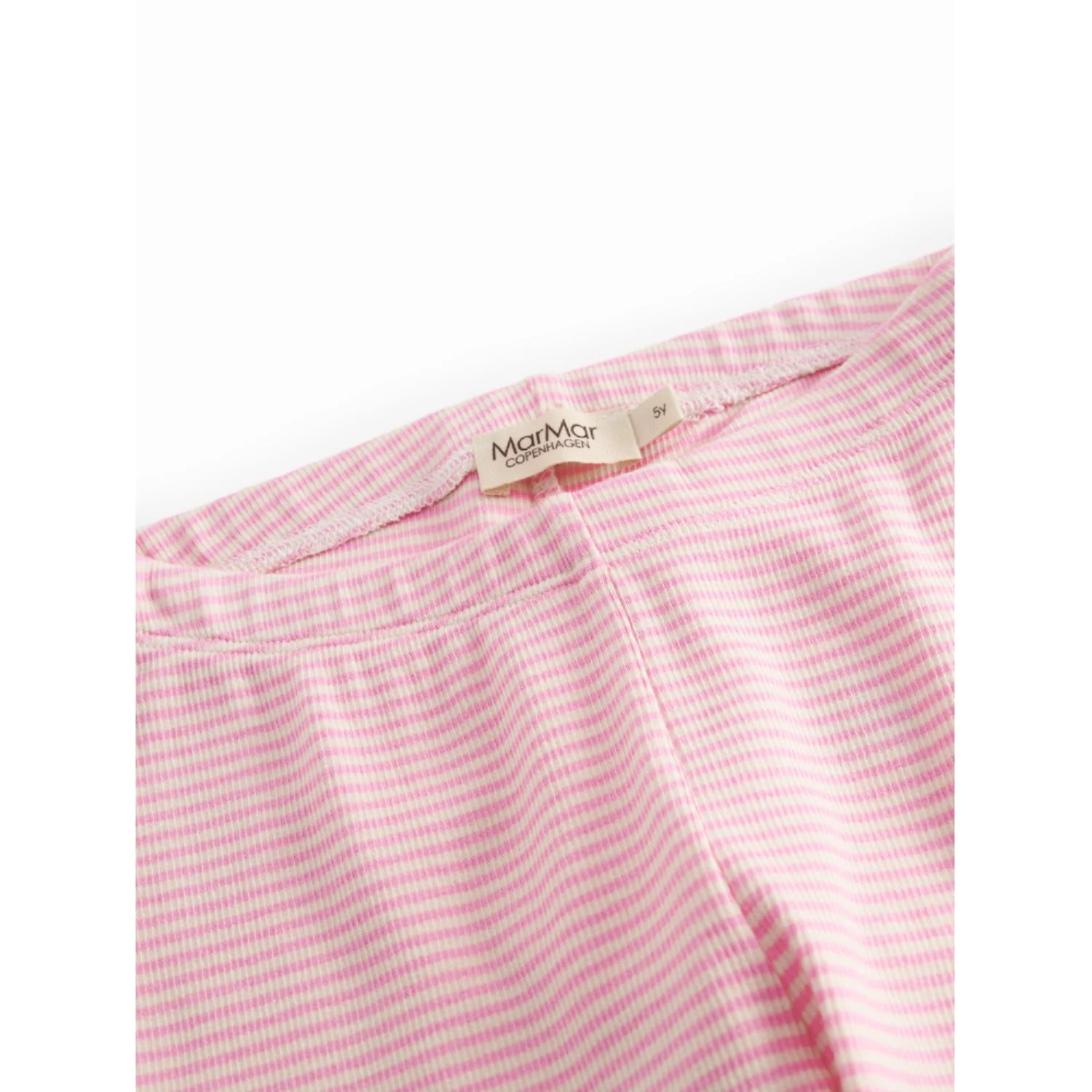 MarMar Modal Fine Rib Pink Stripe Leggings - Image 2