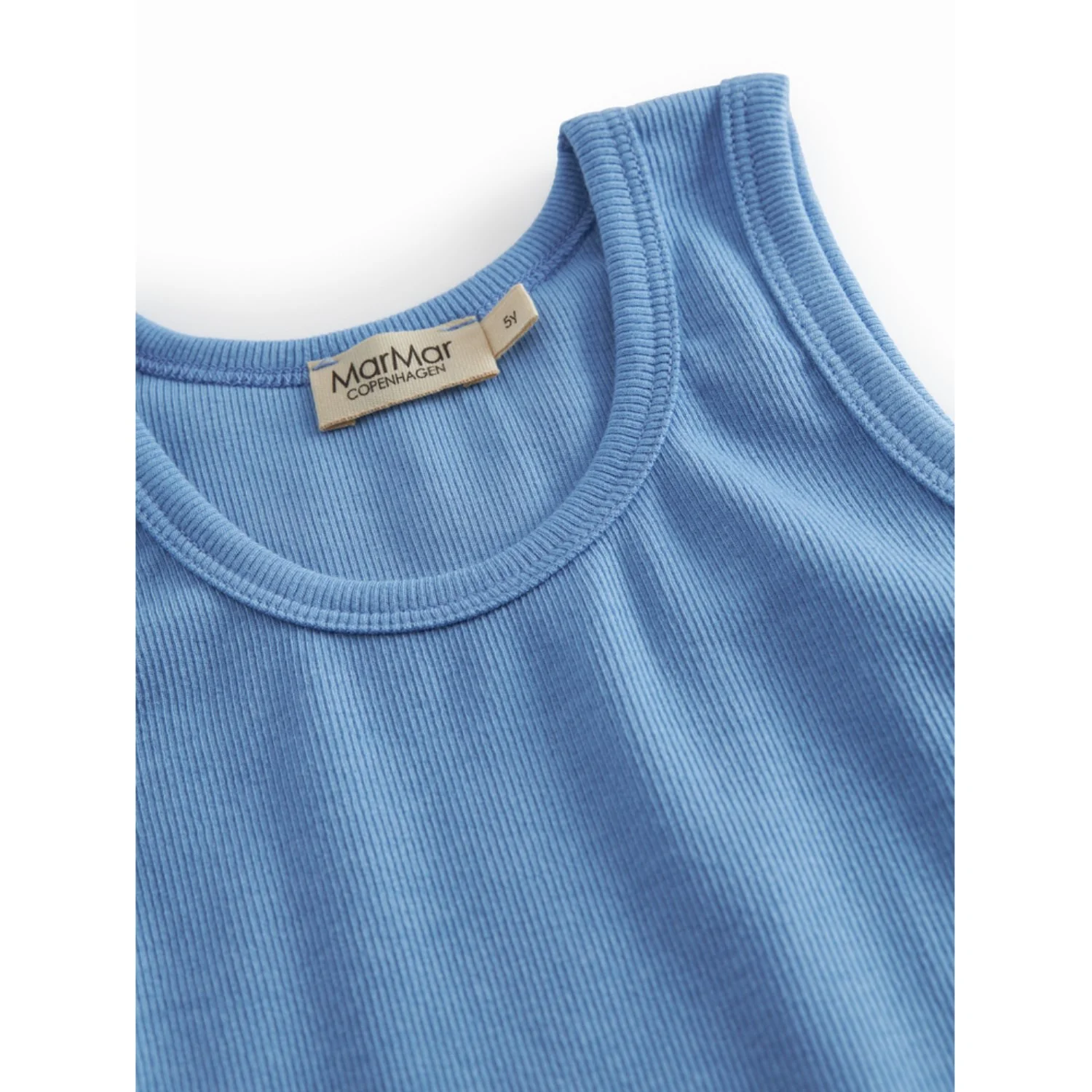 MarMar Modal Fine Rib Surf Blue Sleeveless Top - Image 3