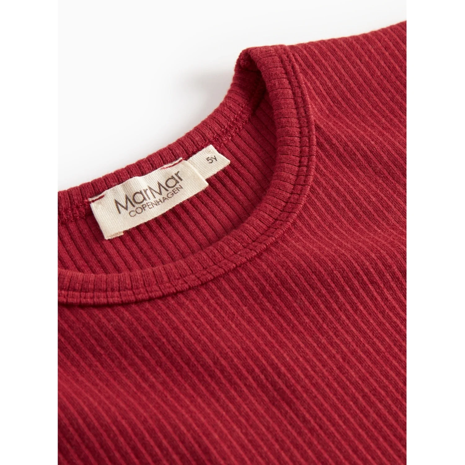MarMar Modal Hibiscus Red Plain Tee LS - Image 3