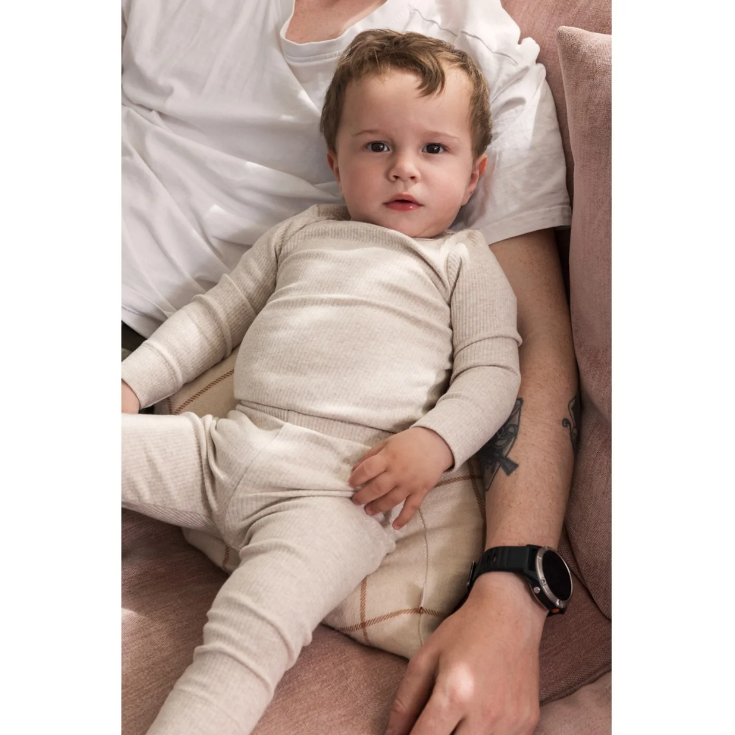 MarMar Modal Melange Light Beige Mel. Plain Body LS - Image 2