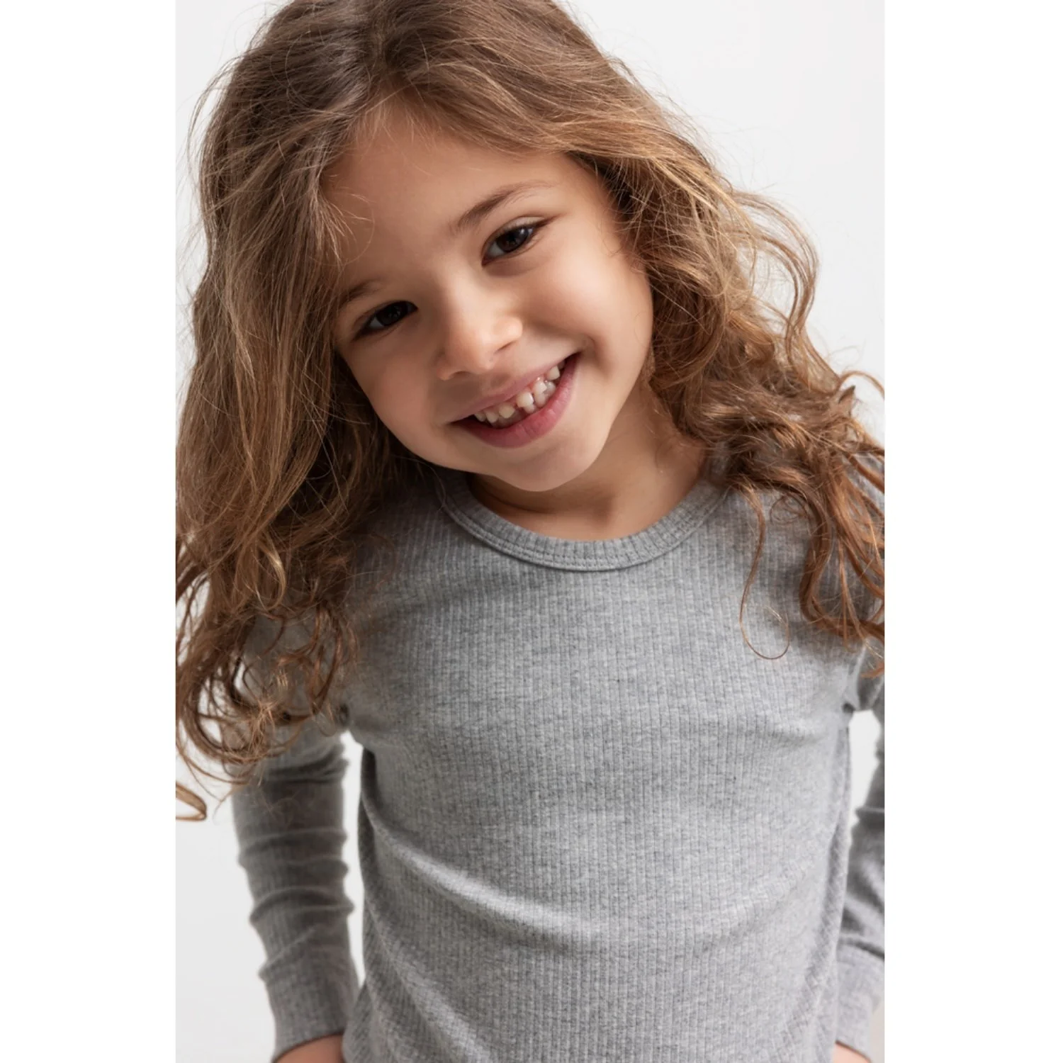 MarMar Modal Melange Light Grey Melange Plain Blouse - Image 2
