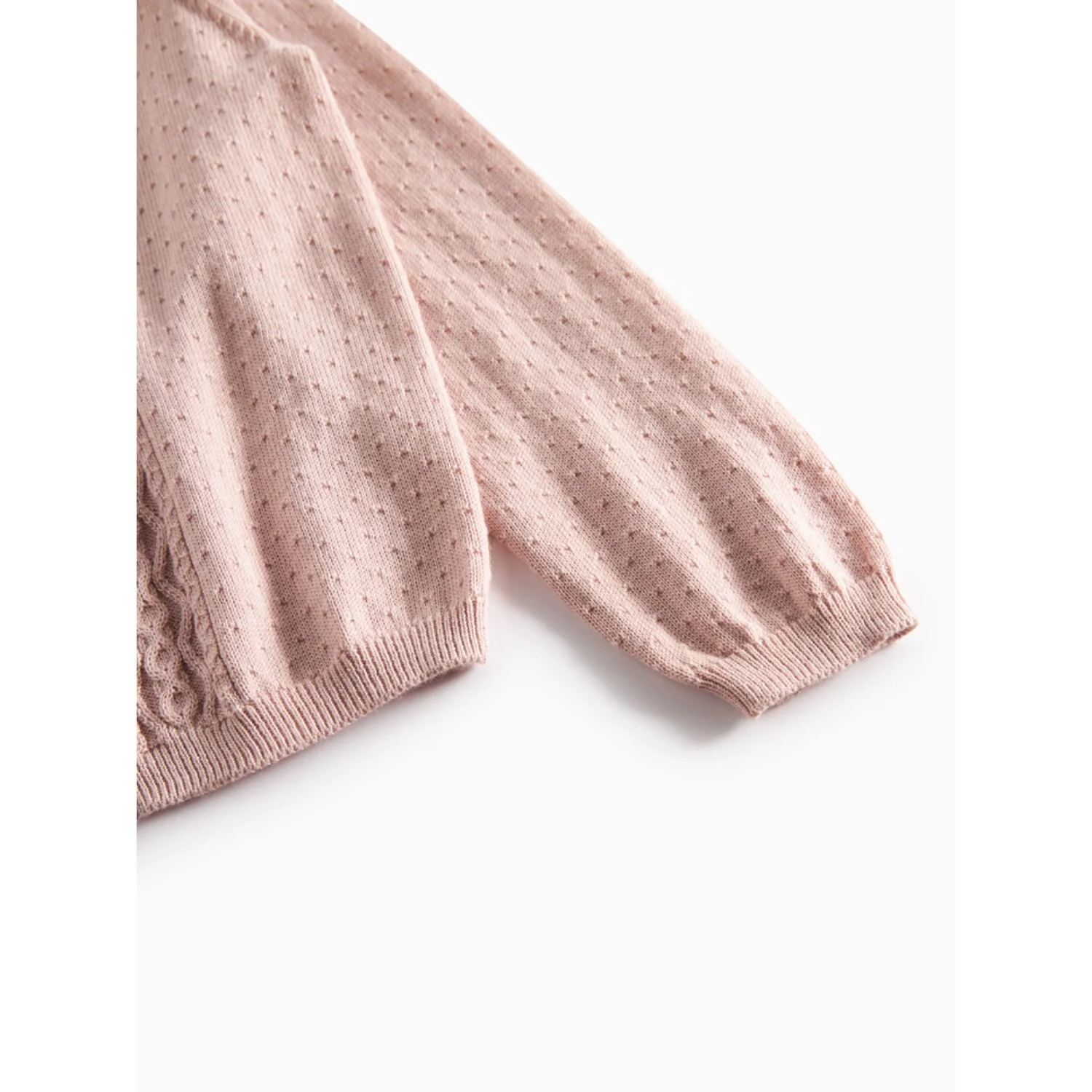 MarMar Modal Mix Cable Faded Rose Tilda Knit Cardigan - Image 3