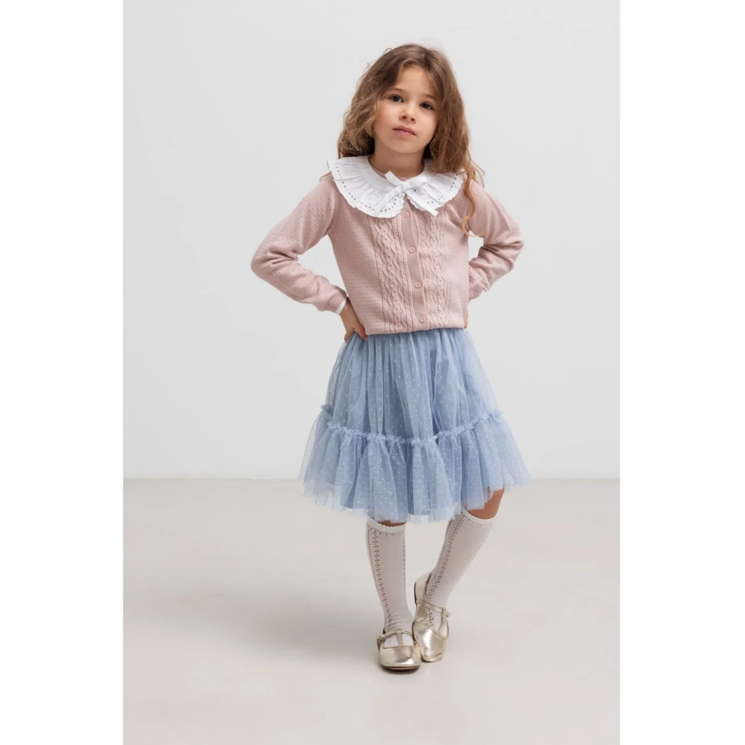 MarMar Modal Mix Cable Faded Rose Totti Knit Cardigan - Image 6