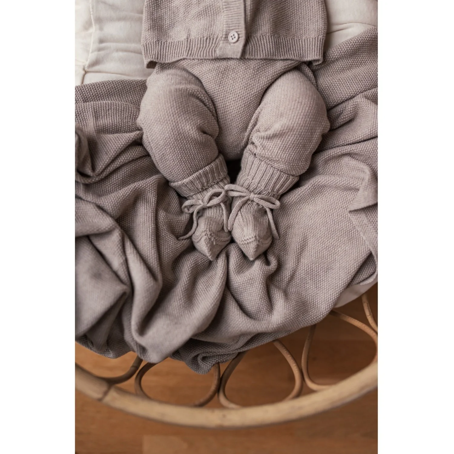 MarMar Modal Mix Pearl Cashew Melange Taki Knit Cardigan - Image 3
