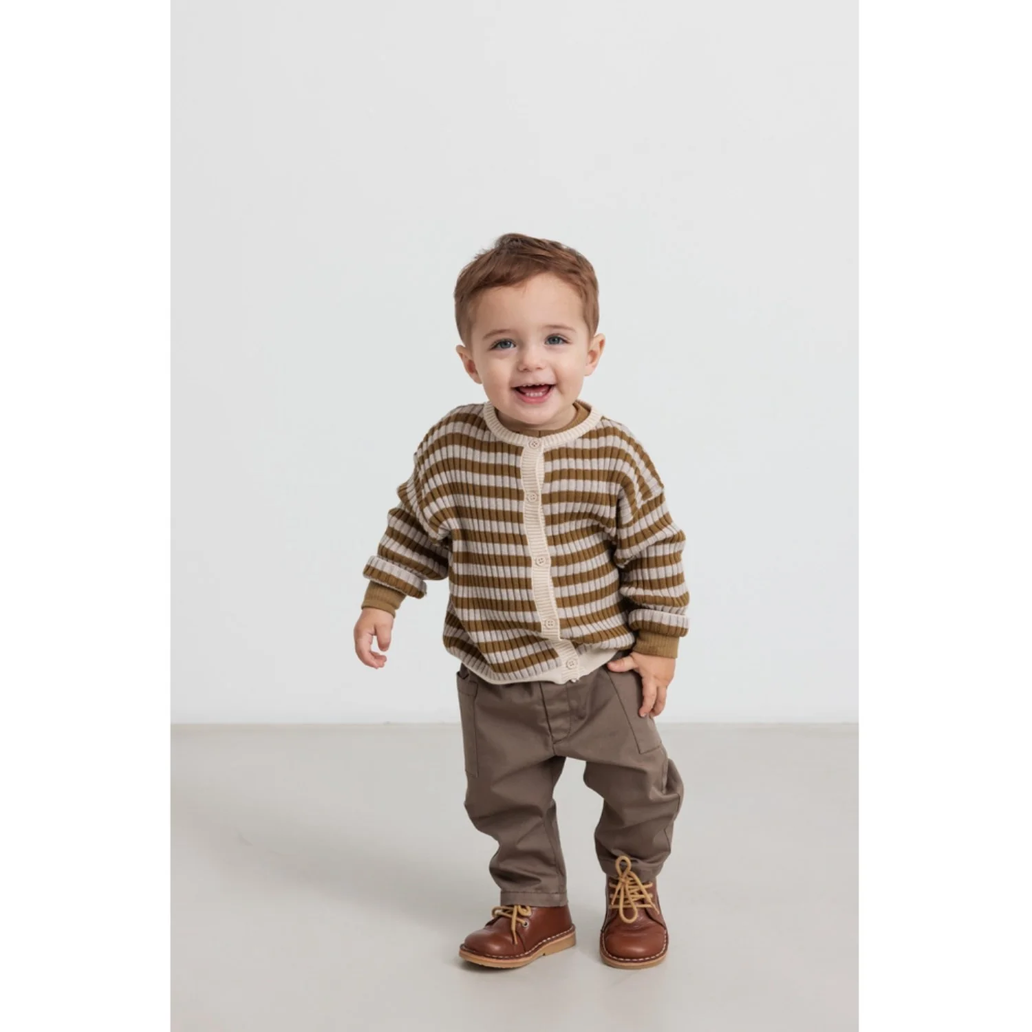 MarMar Modal Mix Stripe Cashew Mel. Stripe Tob Knit Cardigan - Image 2