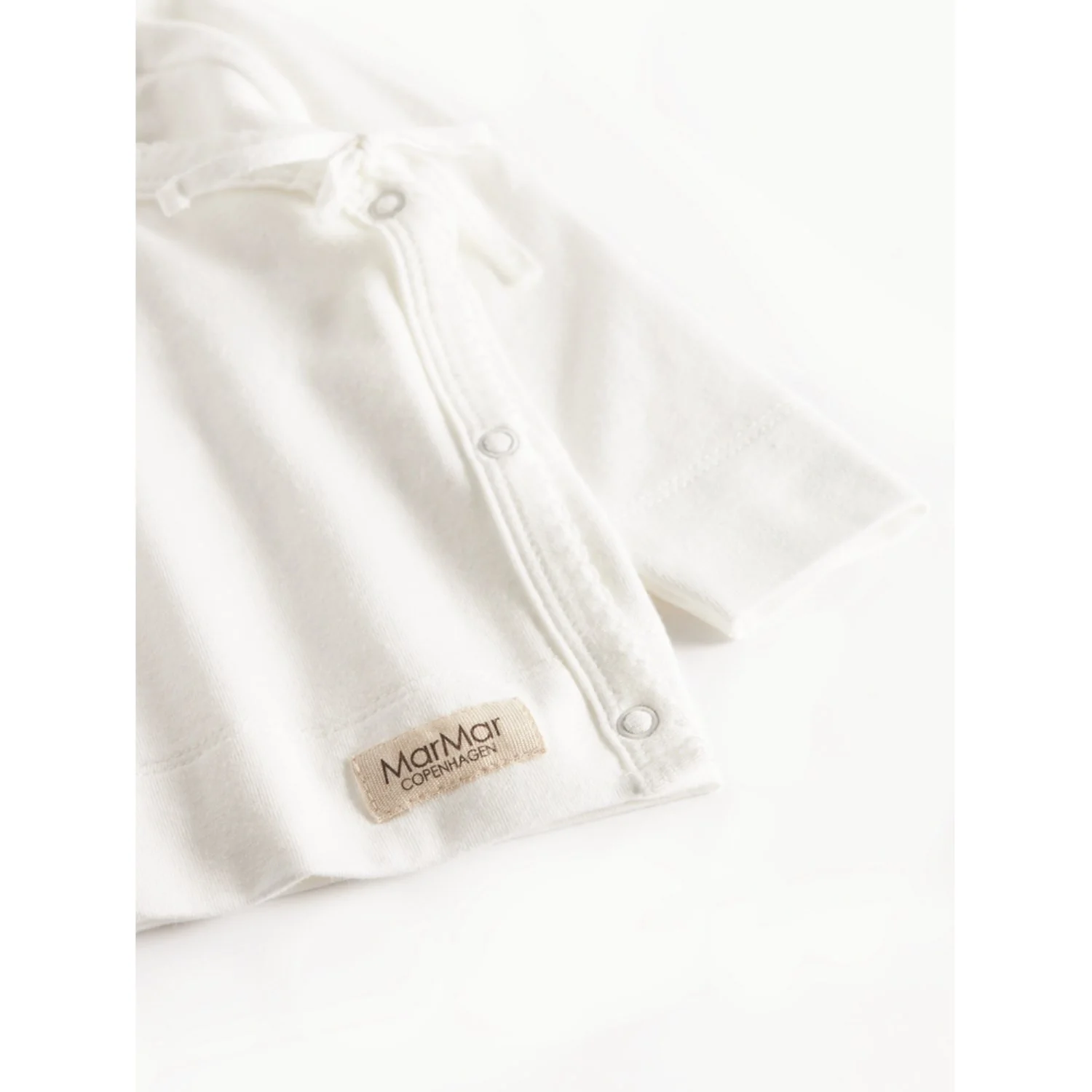 MarMar Modal New Born Gentle White Tut Wrap LS Blouse - Image 3