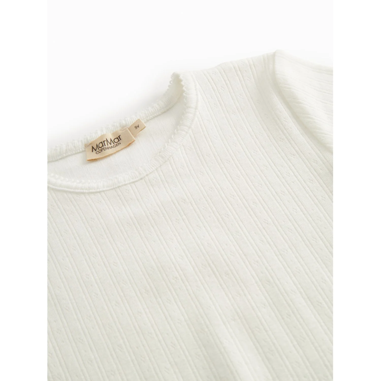 MarMar Modal Pointelle Gentle White Tamra SS T-shirt - Image 2