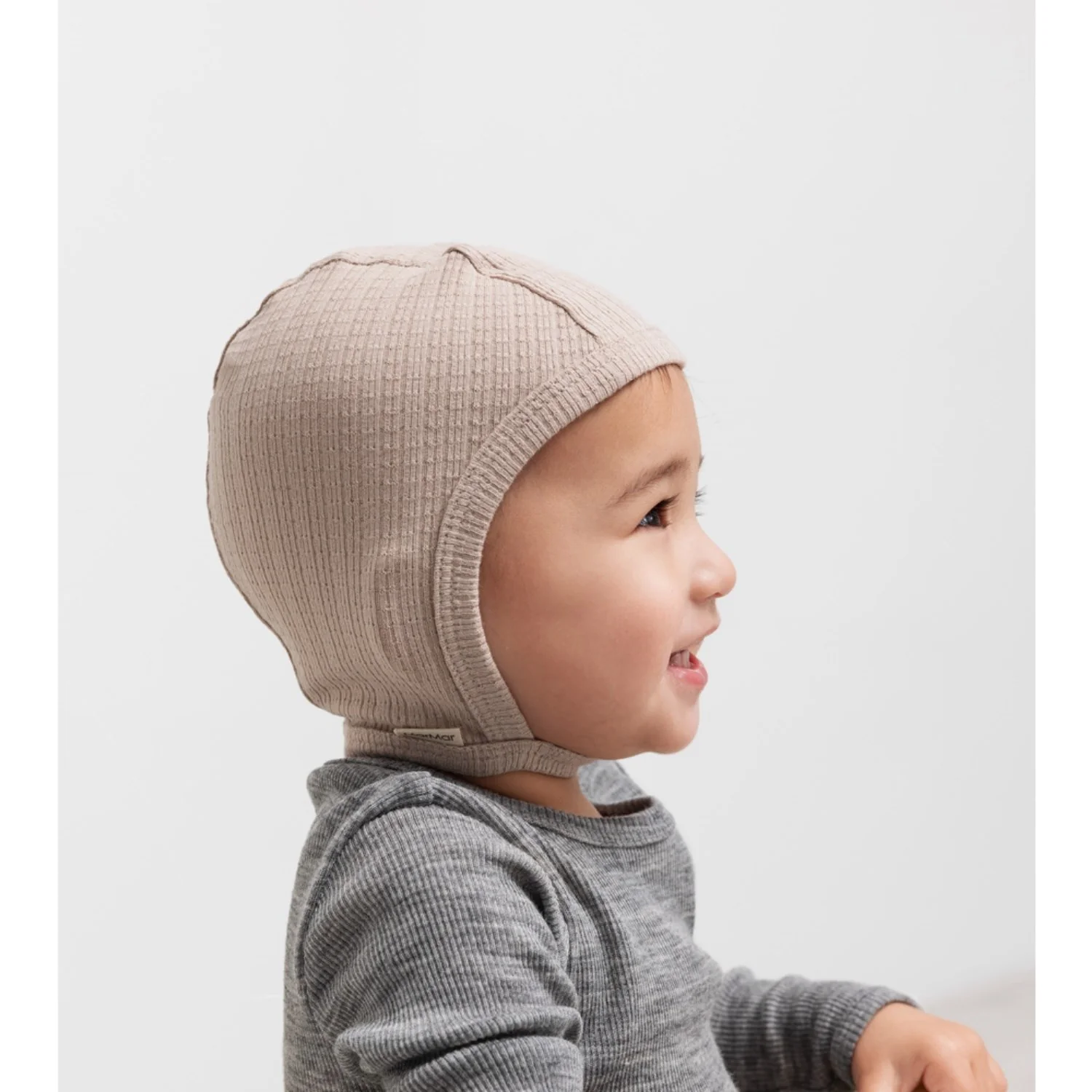 MarMar Modal Pointelle Rib Soft Beige Hoody - Image 2