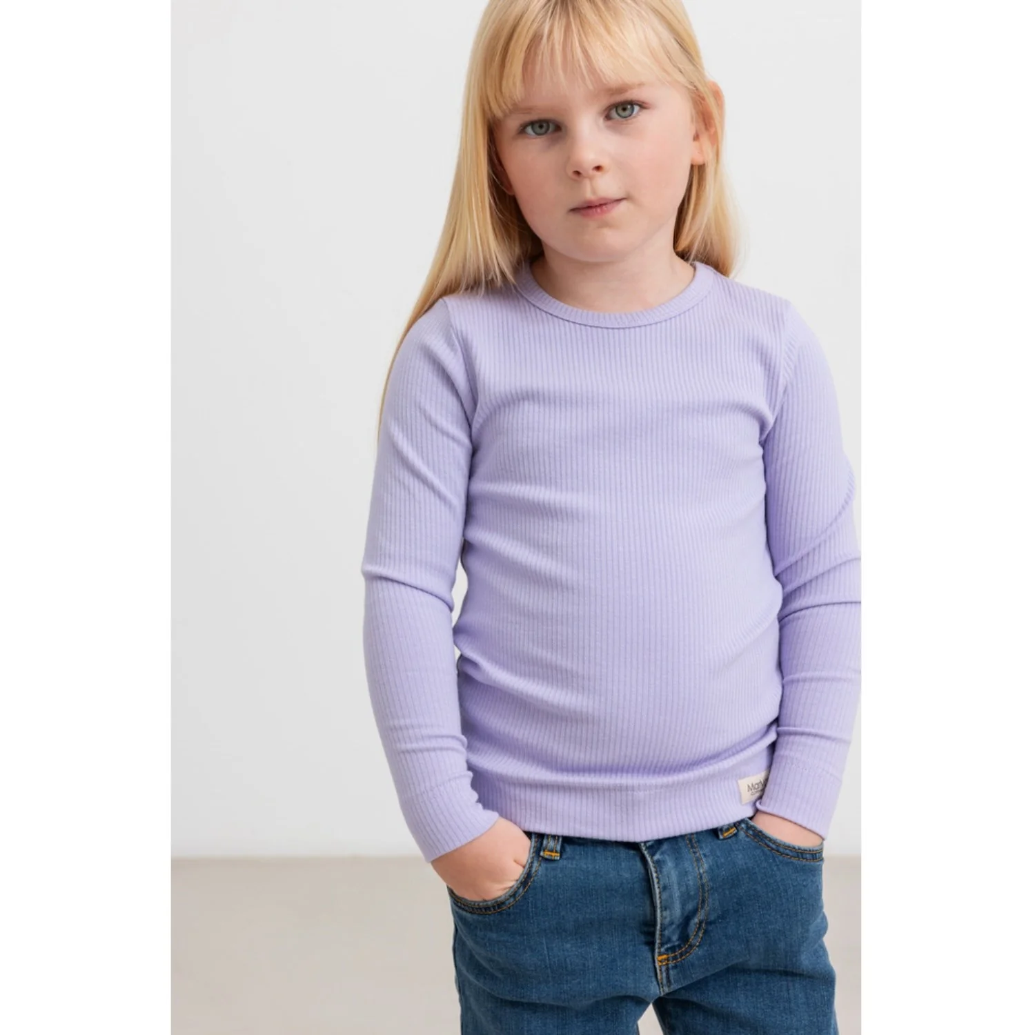 MarMar Modal Soft Lavender Plain Tee LS - Image 2