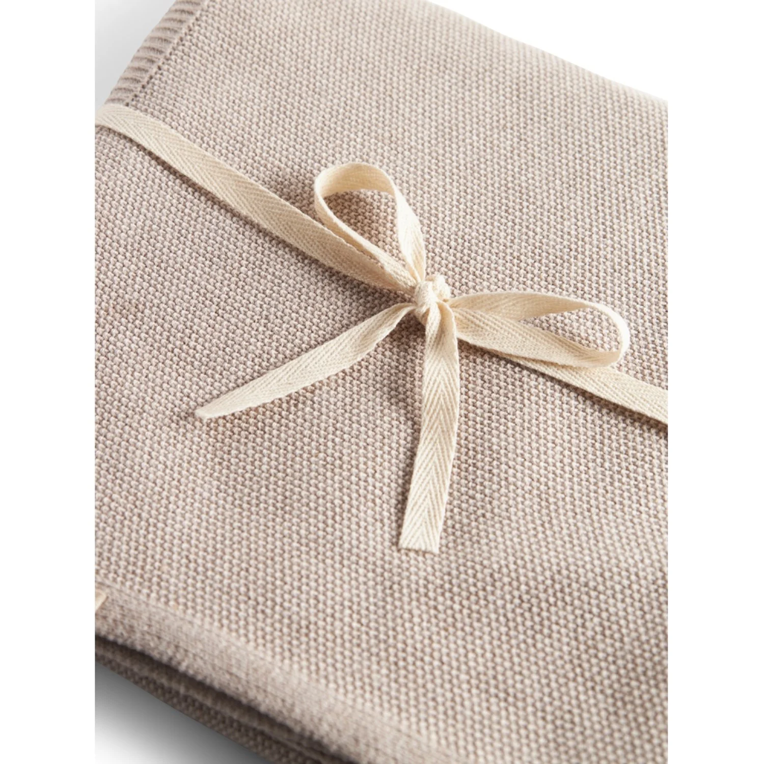 MarMar New Born Modal Mix Pearl Cashew Melange Alia Knit Blanket - Image 6