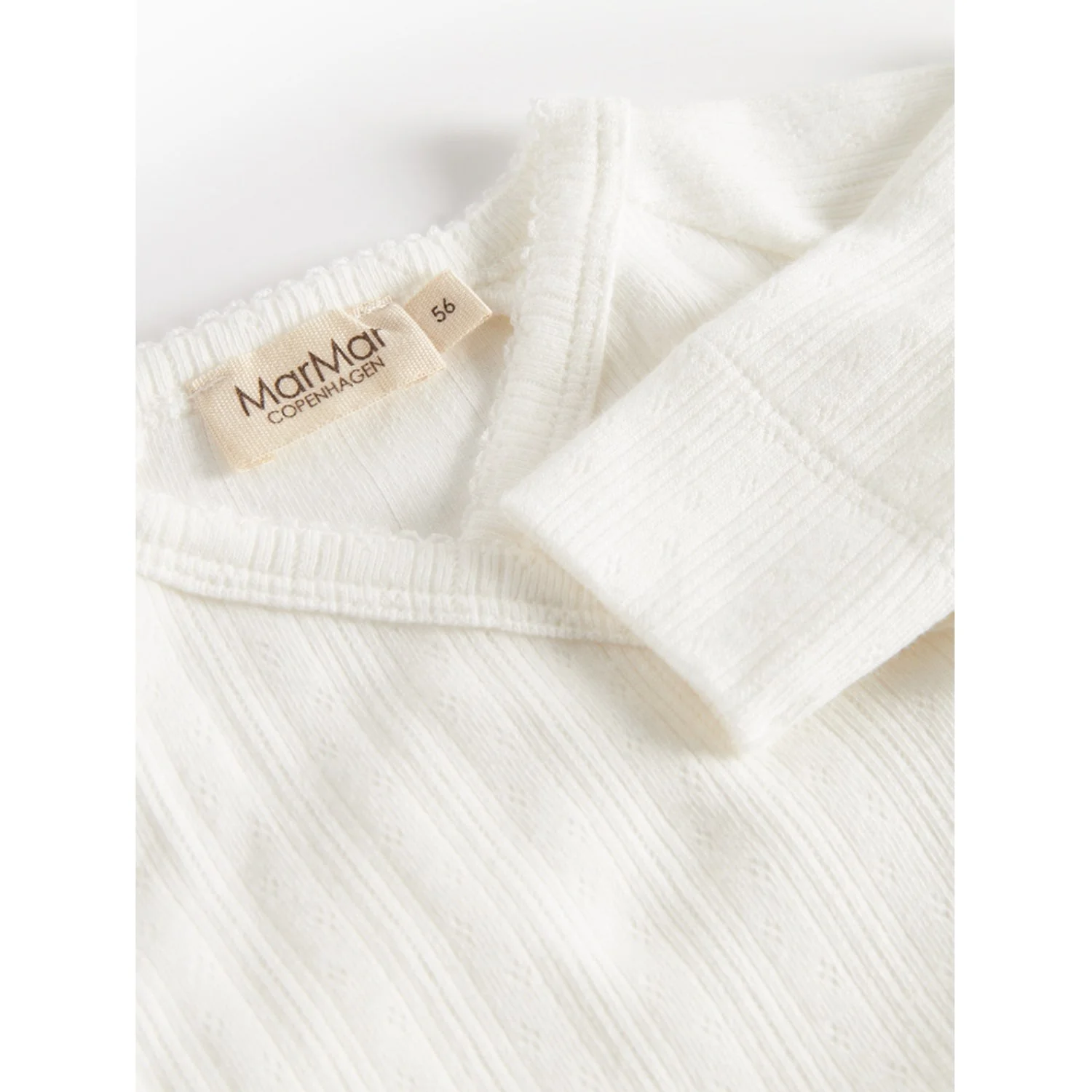 MarMar New Born Modal Pointelle Gentle White Rubetta Onesies - Image 2