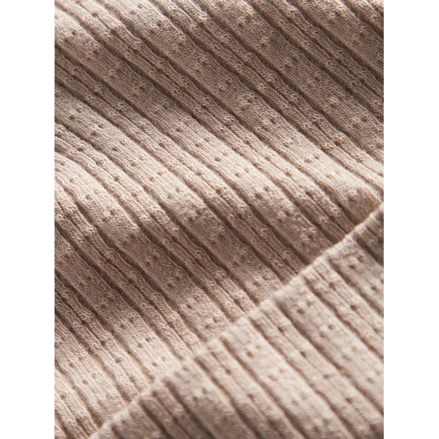 MarMar New Born Modal Pointelle Rib Soft Beige Aiko Hat - Image 4