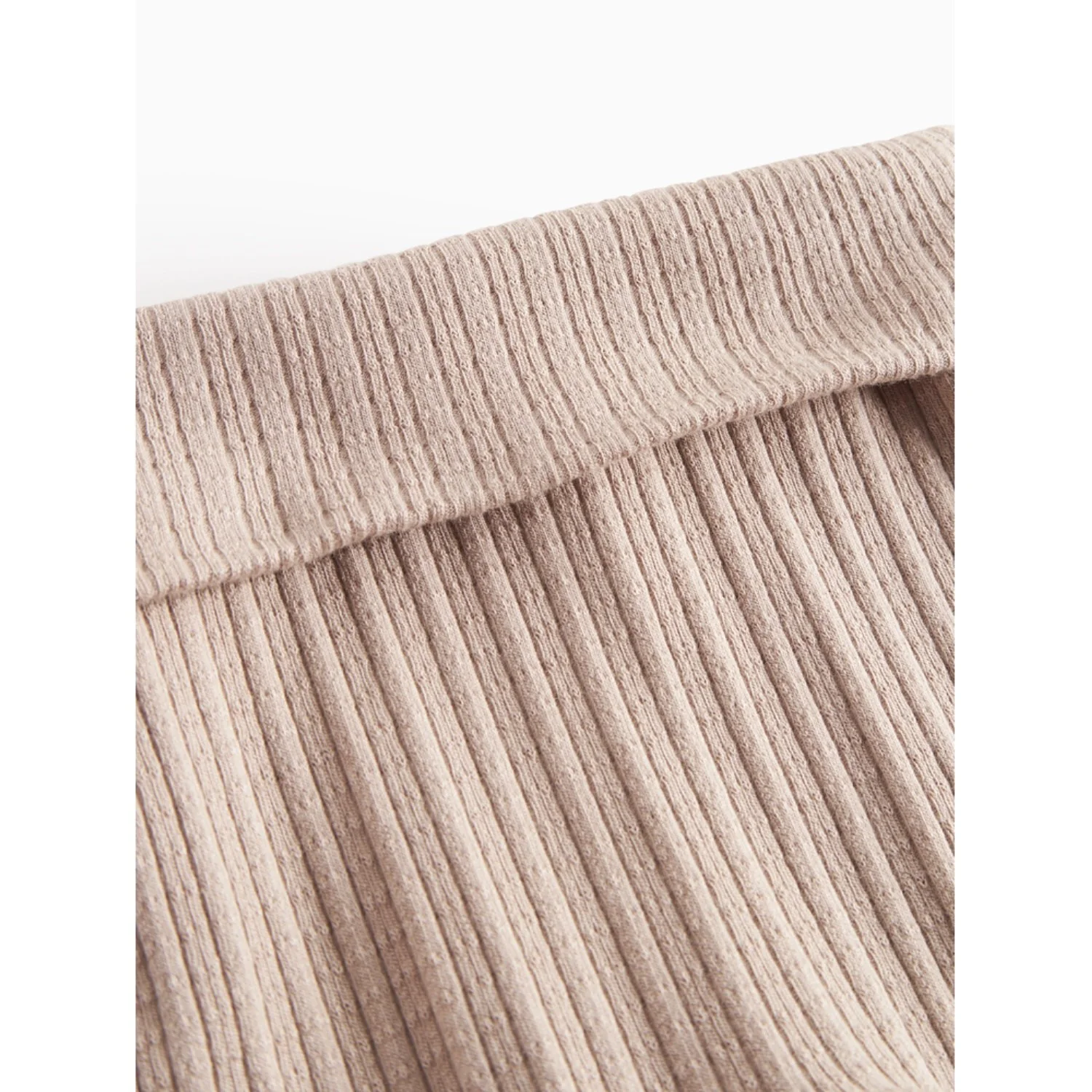 MarMar New Born Modal Pointelle Rib Soft Beige Piva Pants - Image 2