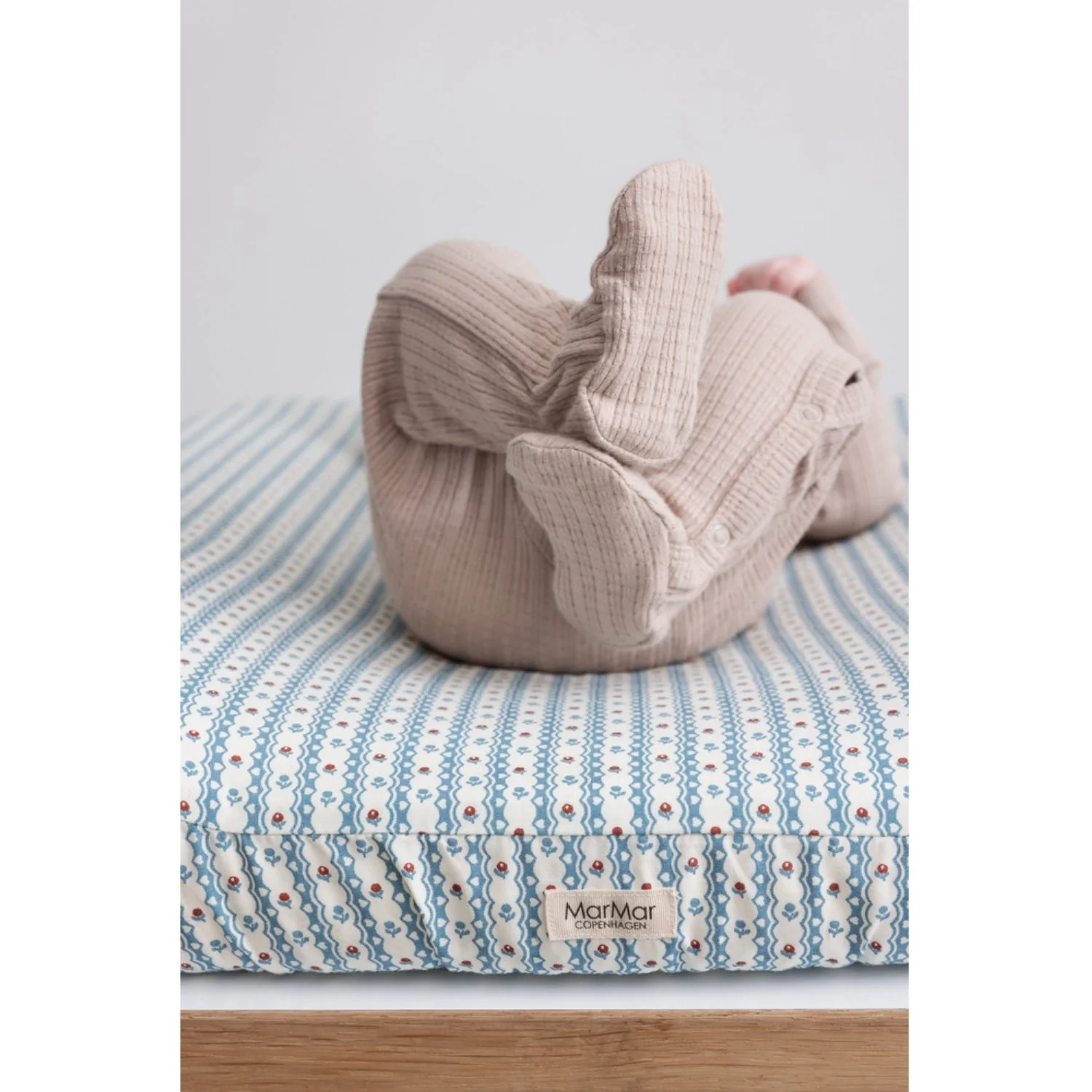 MarMar New Born Modal Pointelle Rib Soft Beige Rubello Onesies - Image 2